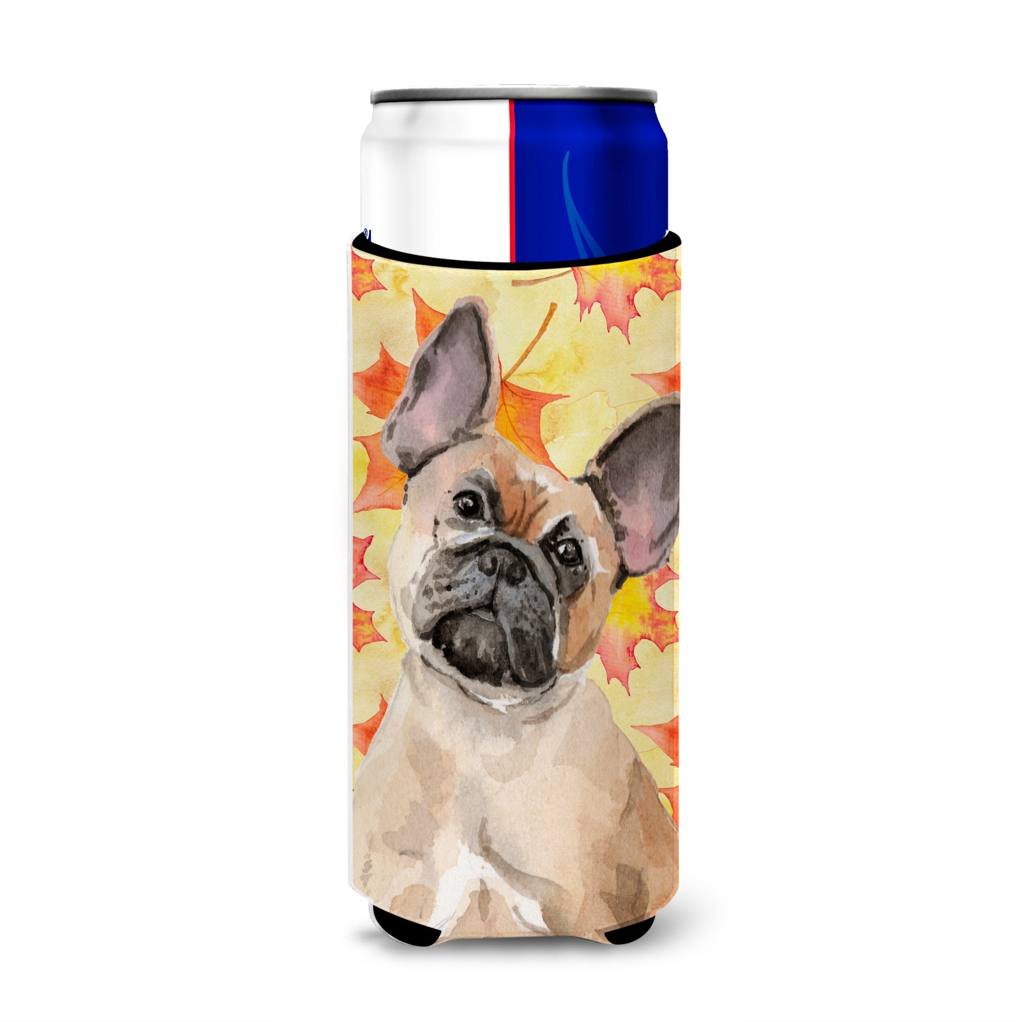 Caroline'S Treasures Fawn French Bulldog Fall Decorative Can Hugger, Slim, Multicolor