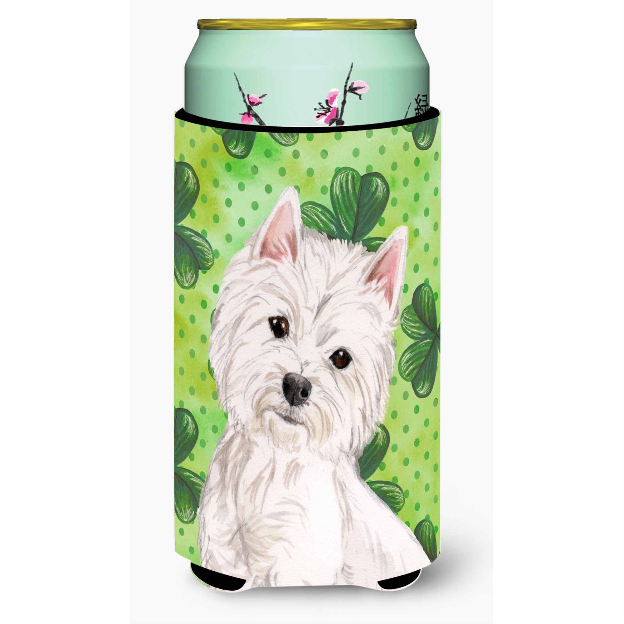 Caroline'S Treasures Westie St. Patrick'S Decorative Can Hugger, Tall, Multicolor