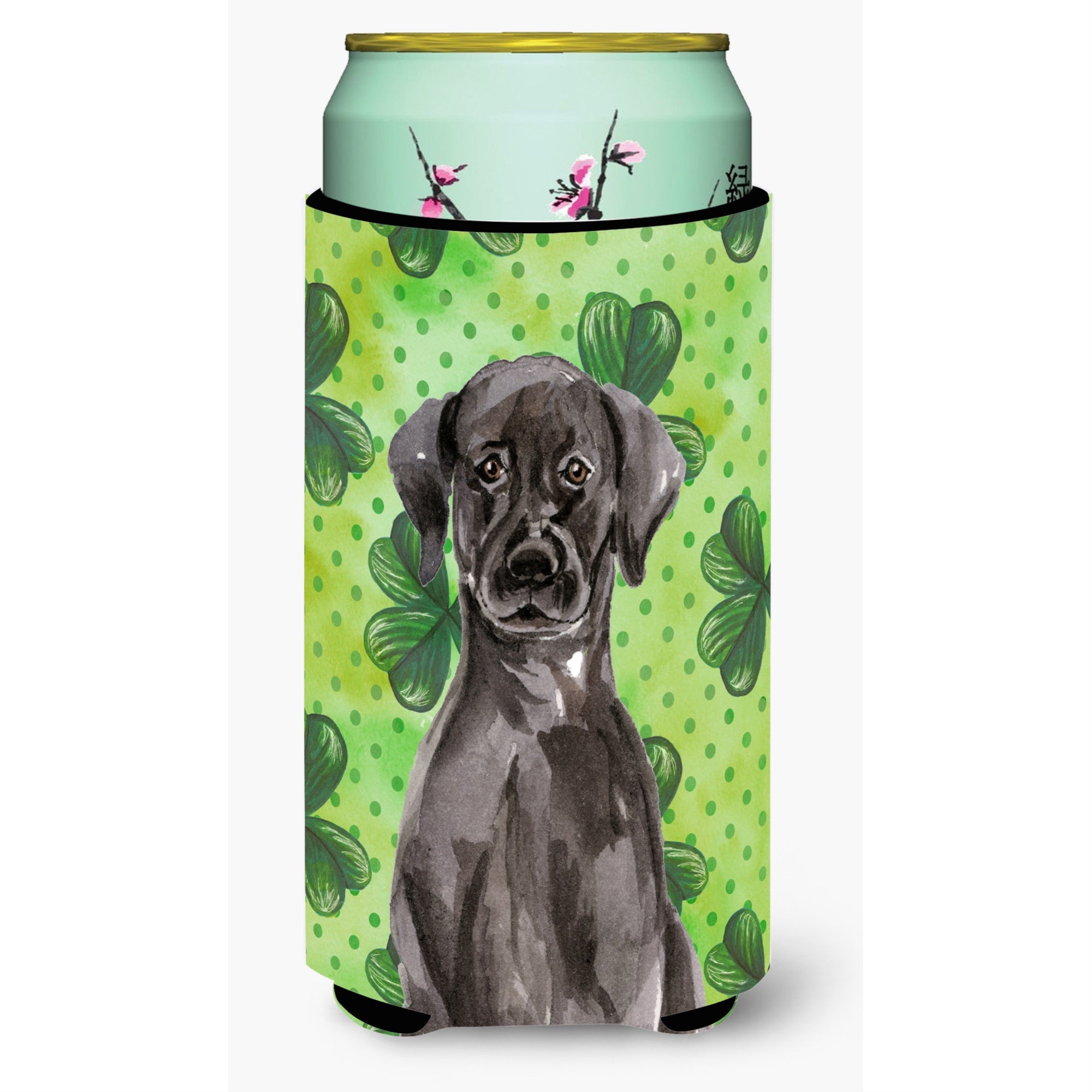 Caroline'S Treasures Black Labrador St. Patrick'S Decorative Can Hugger, Tall, Multicolor