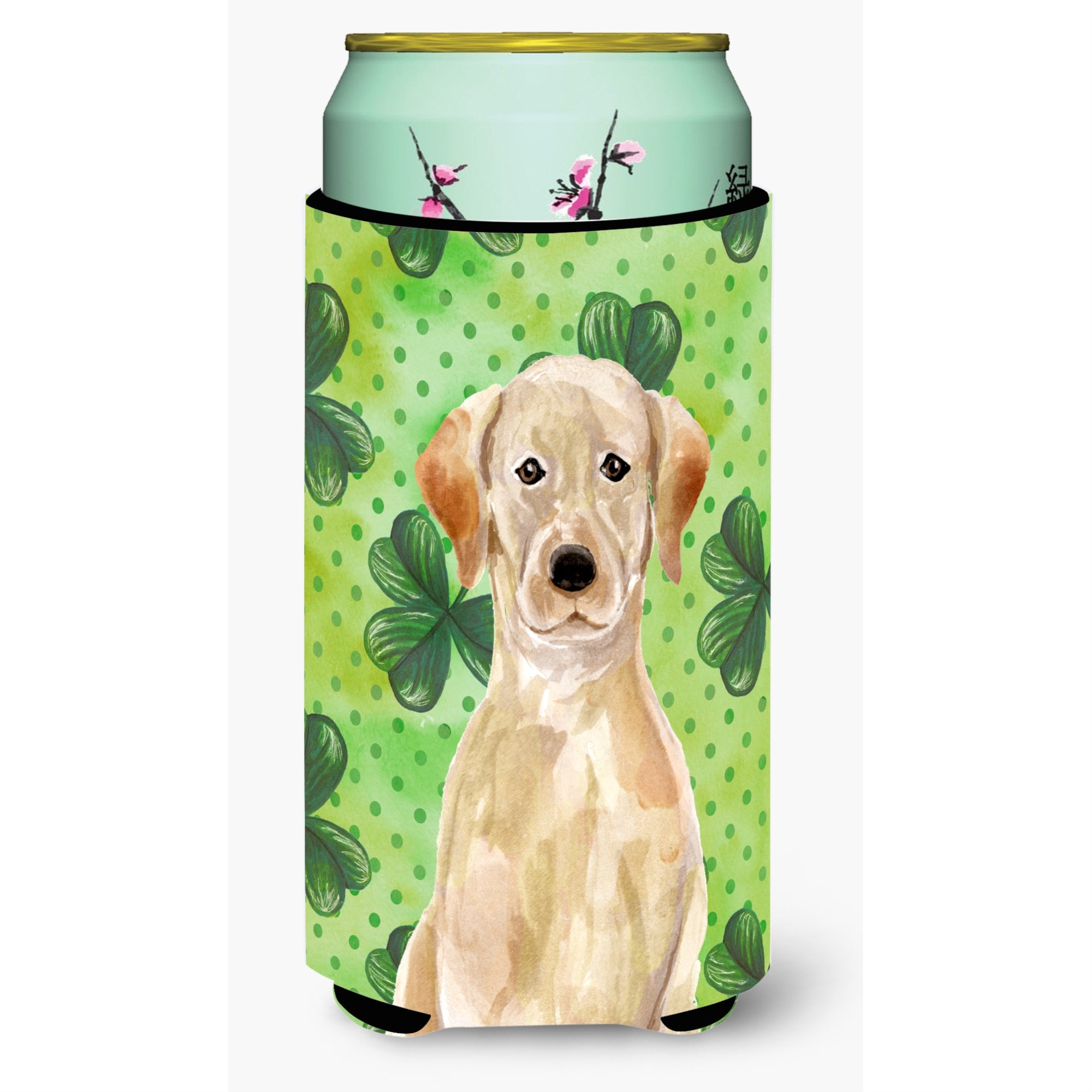 Caroline'S Treasures Yellow Labrador St. Patrick'S Decorative Can Hugger, Tall, Multicolor