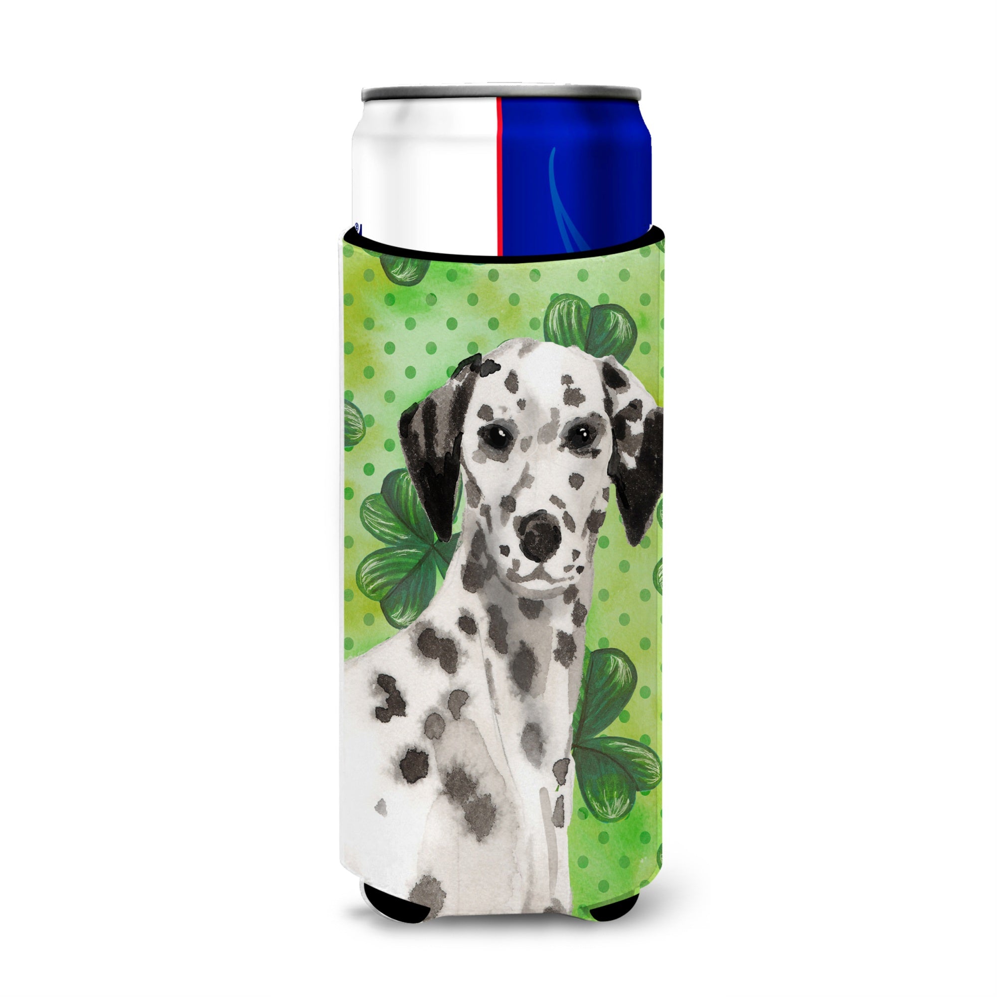 Caroline'S Treasures Dalmatian St. Patrick'S Decorative Can Hugger, Slim, Multicolor