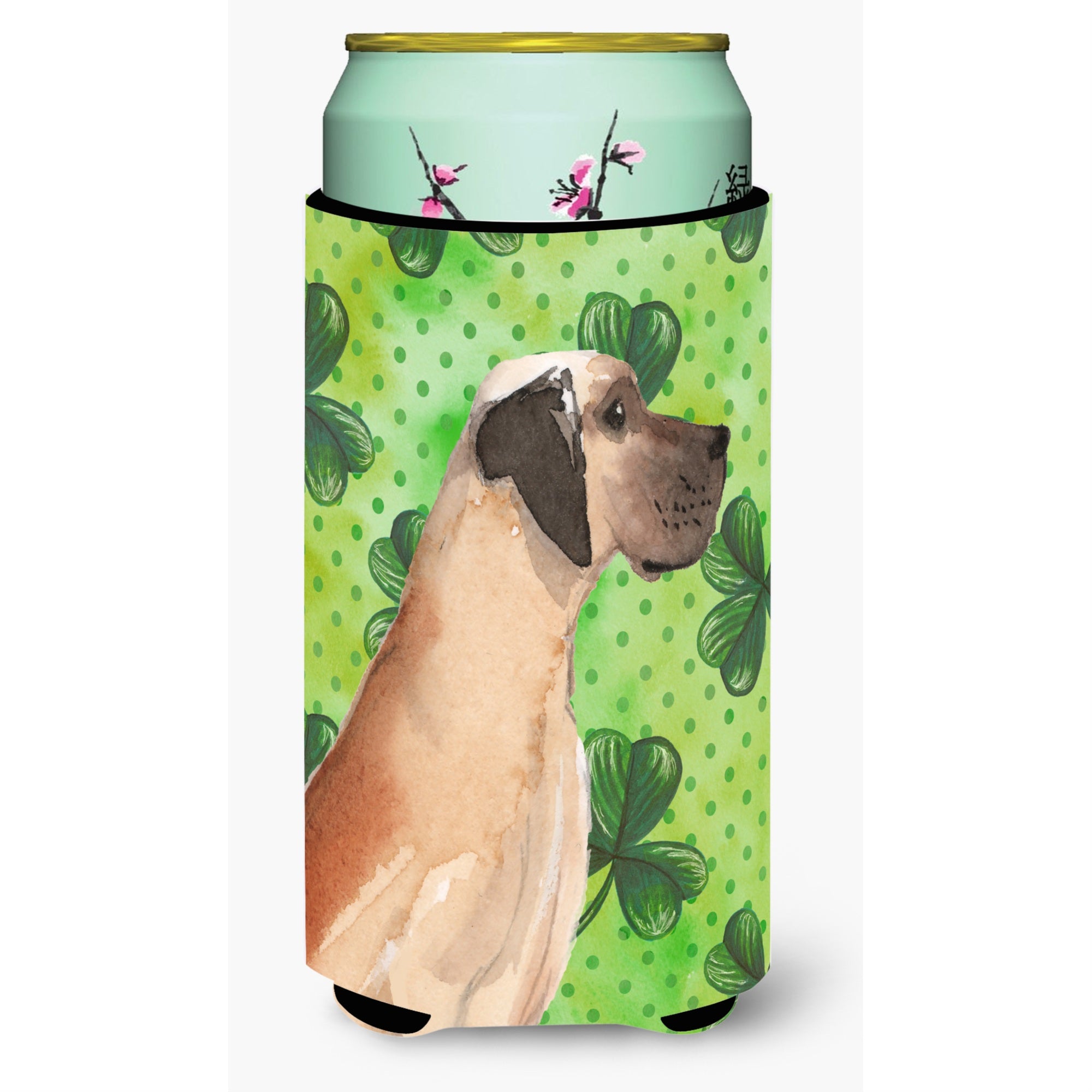 Caroline'S Treasures Fawn Natural Dane St. Patrick'S Decorative Can Hugger, Tall, Multicolor