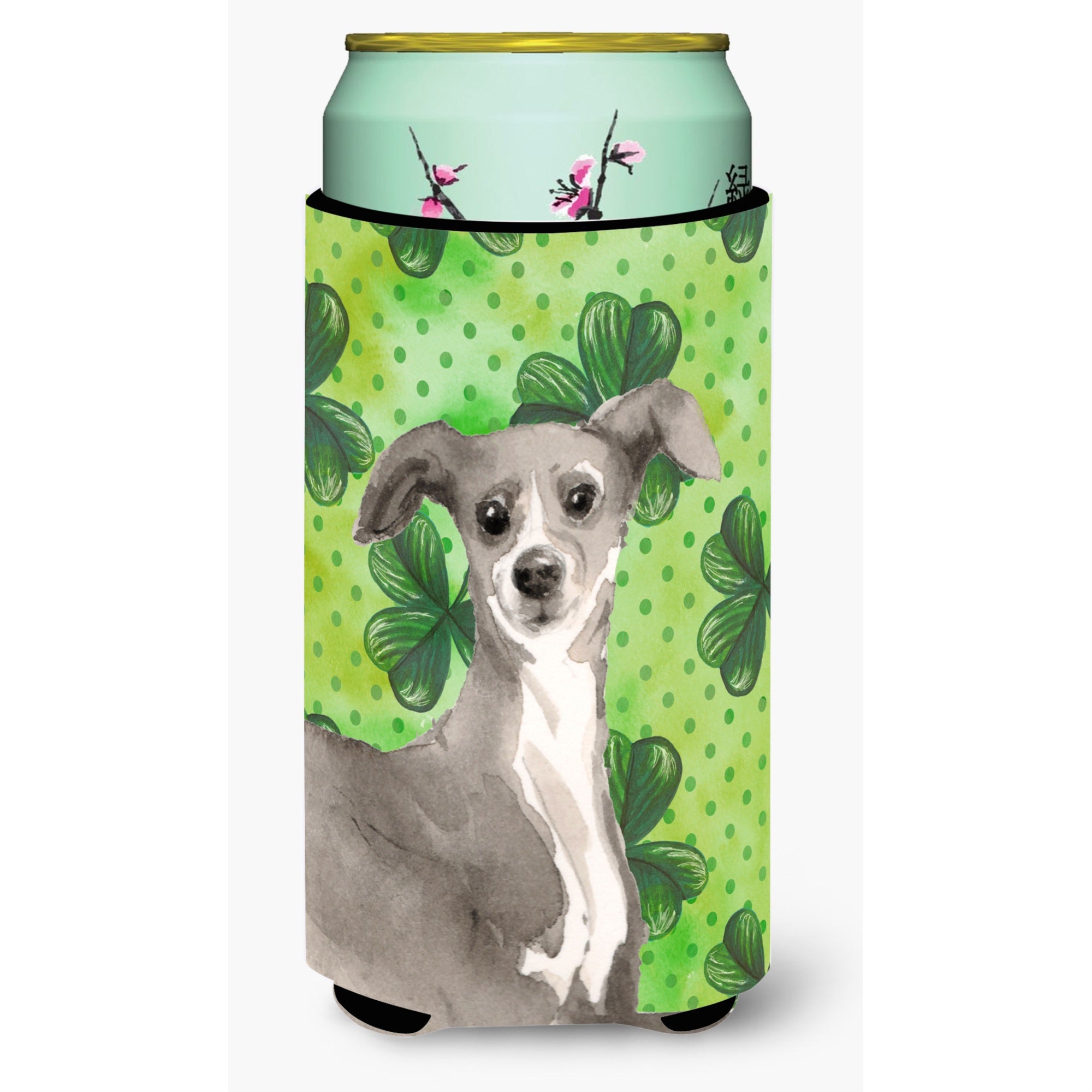 Caroline'S Treasures Italian Greyhound St. Patrick'S Decorative Can Hugger, Tall, Multicolor