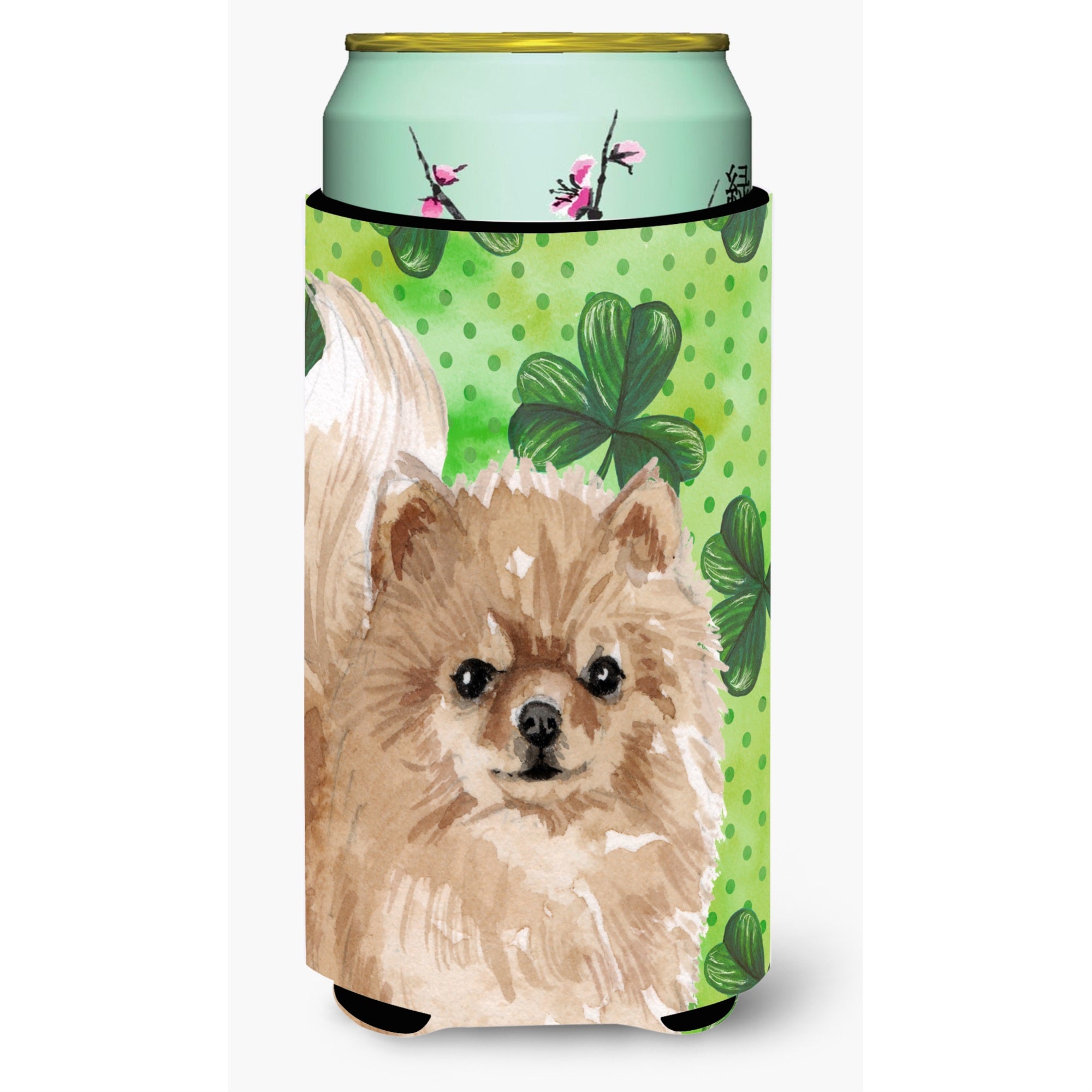 Caroline'S Treasures Pomeranian St. Patrick'S Decorative Can Hugger, Tall, Multicolor