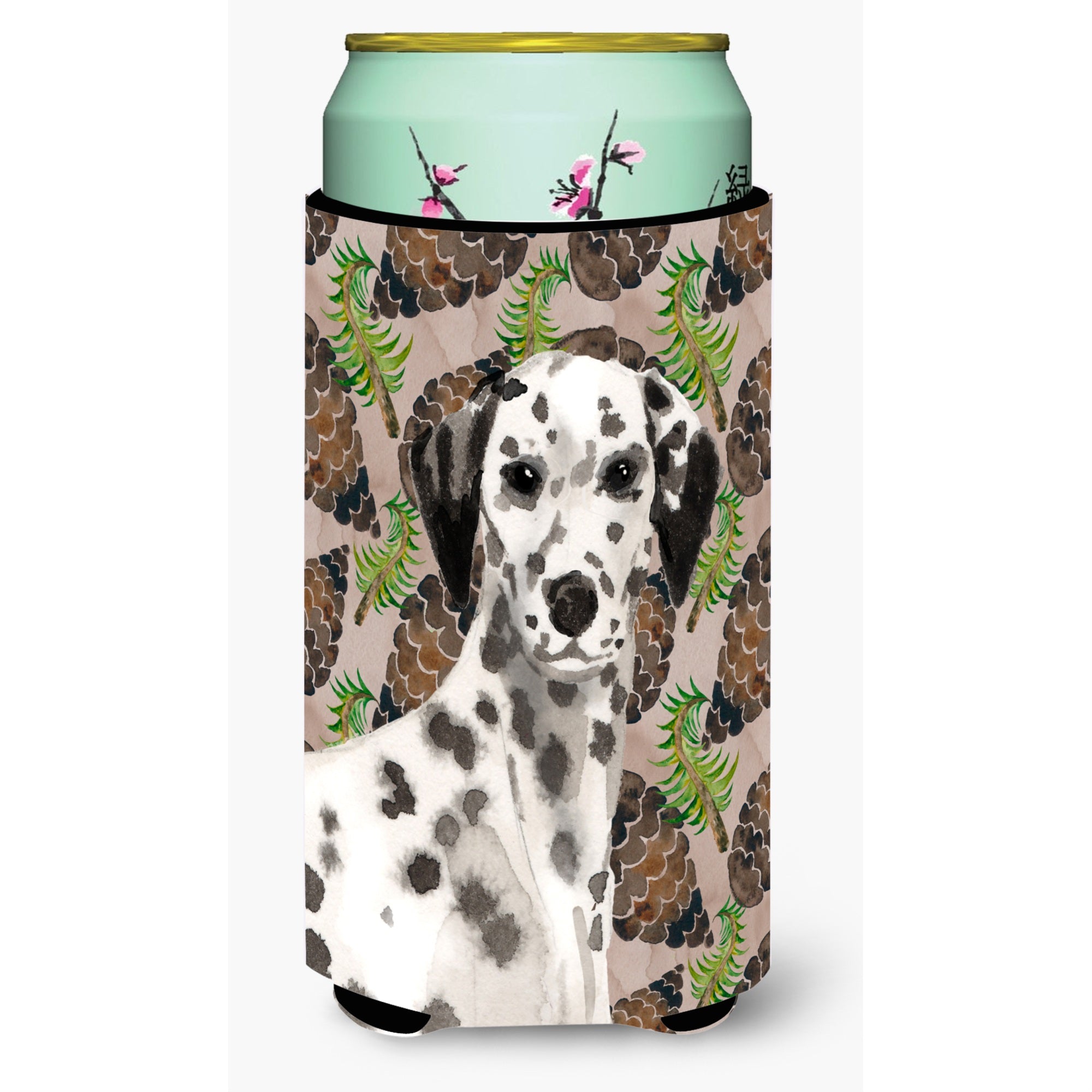 Caroline'S Treasures Dalmatian Pine Cones Decorative Can Hugger, Tall, Multicolor