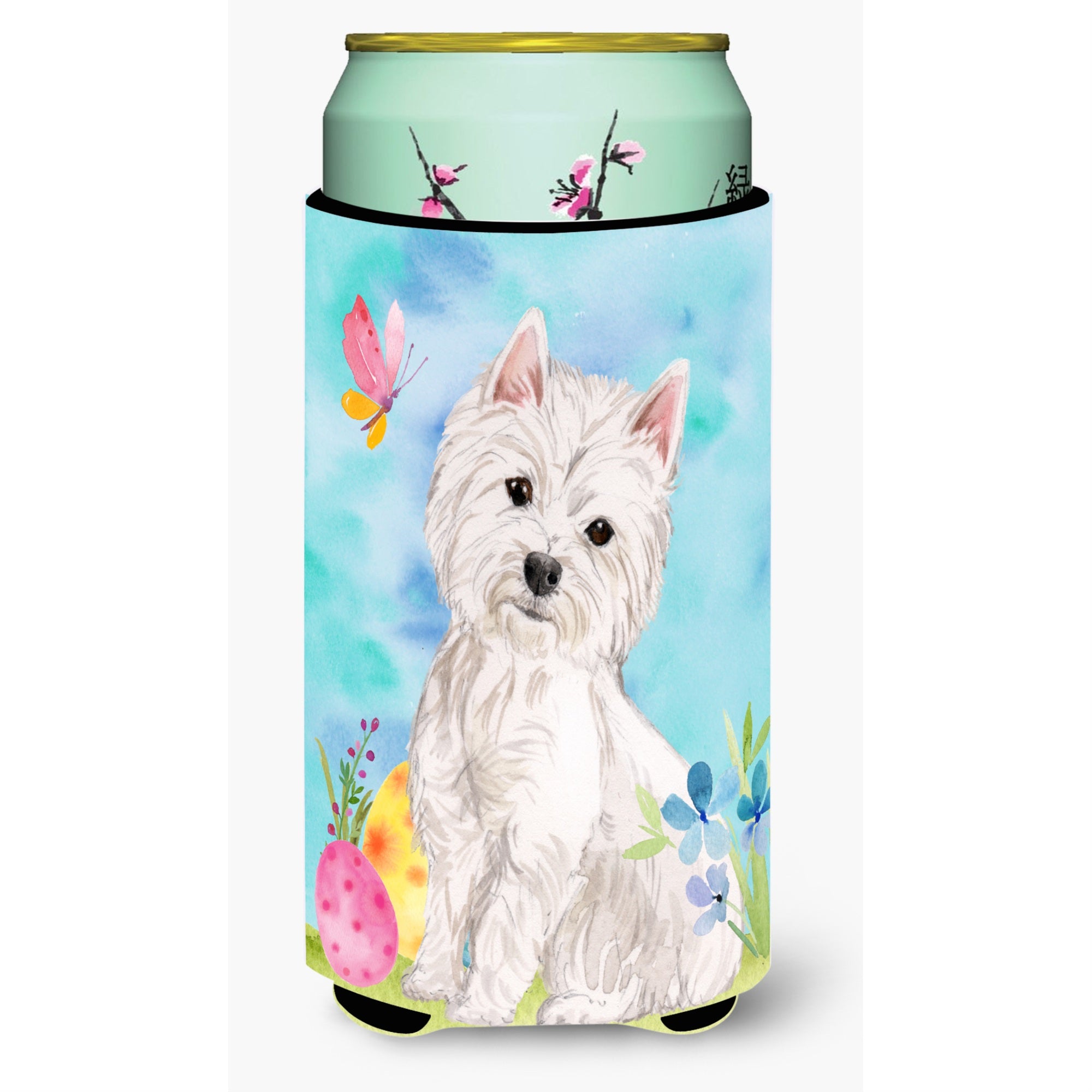 Caroline'S Treasures Westie Easter Decorative Can Hugger, Tall, Multicolor