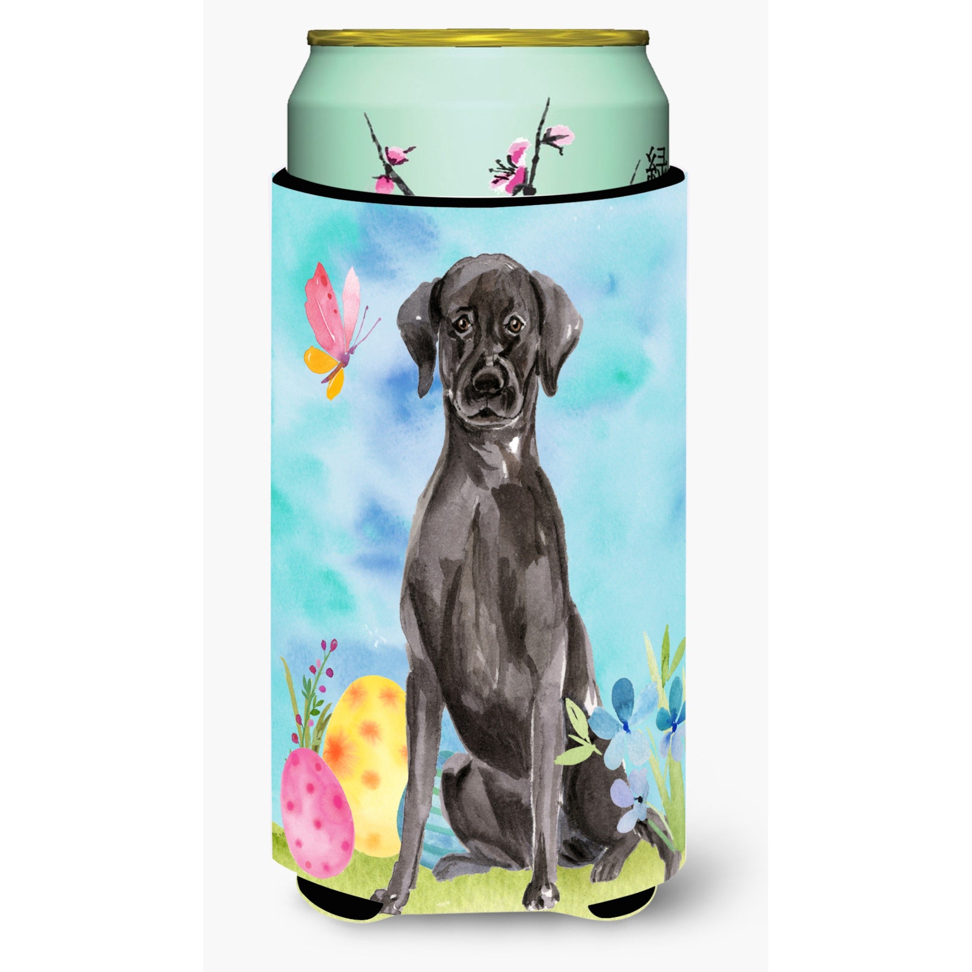 Caroline'S Treasures Black Labrador Easter Decorative Can Hugger, Tall, Multicolor