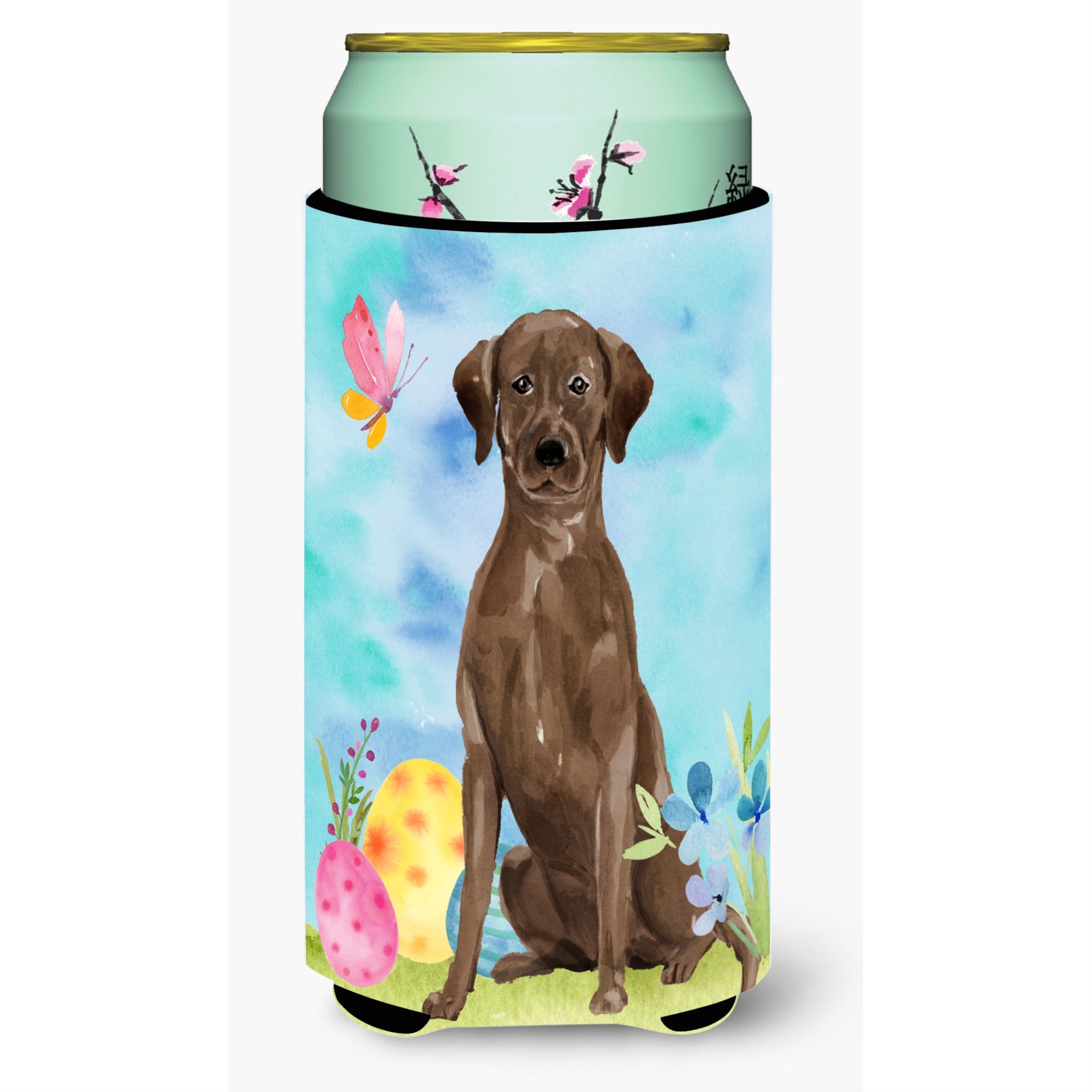 Caroline'S Treasures Chocolate Labrador Easter Decorative Can Hugger, Tall, Multicolor