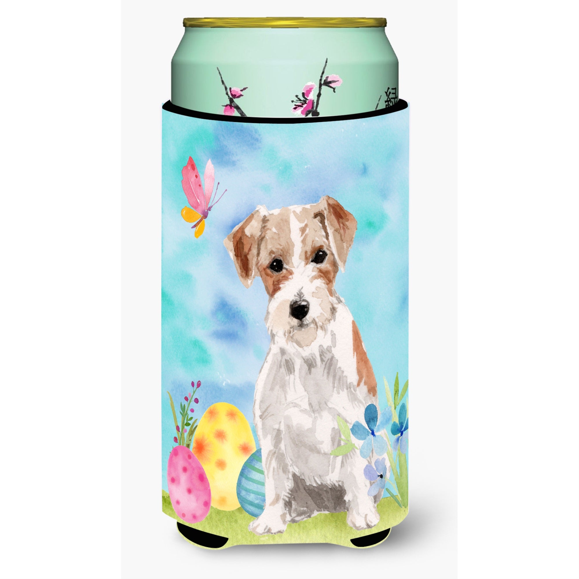 Caroline'S Treasures Wire Hair Jack Russell Easter Decorative Can Hugger, Tall, Multicolor