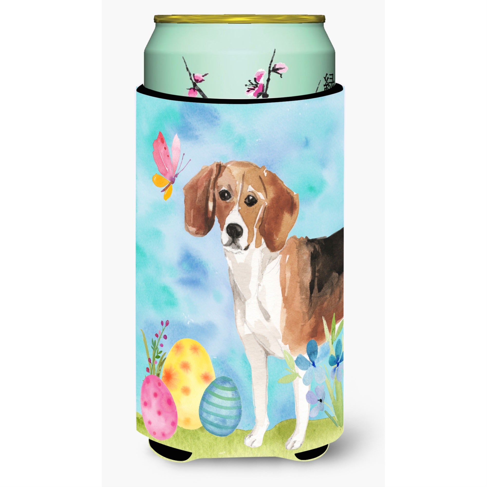 Caroline'S Treasures Beagle Easter Decorative Can Hugger, Tall, Multicolor