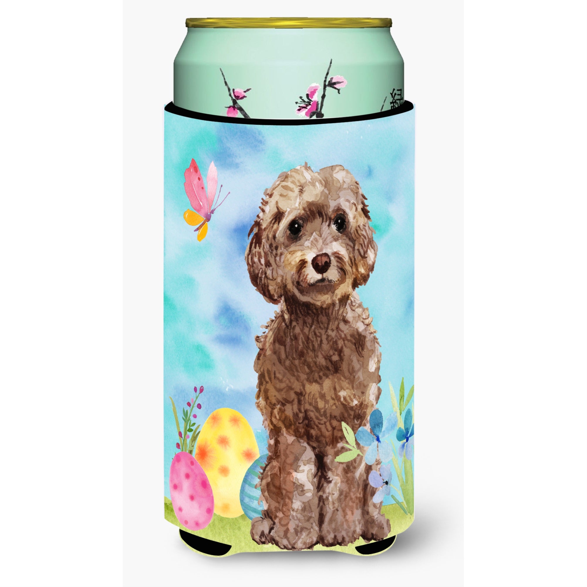 Caroline'S Treasures Brown Cockapoo Easter Decorative Can Hugger, Tall, Multicolor