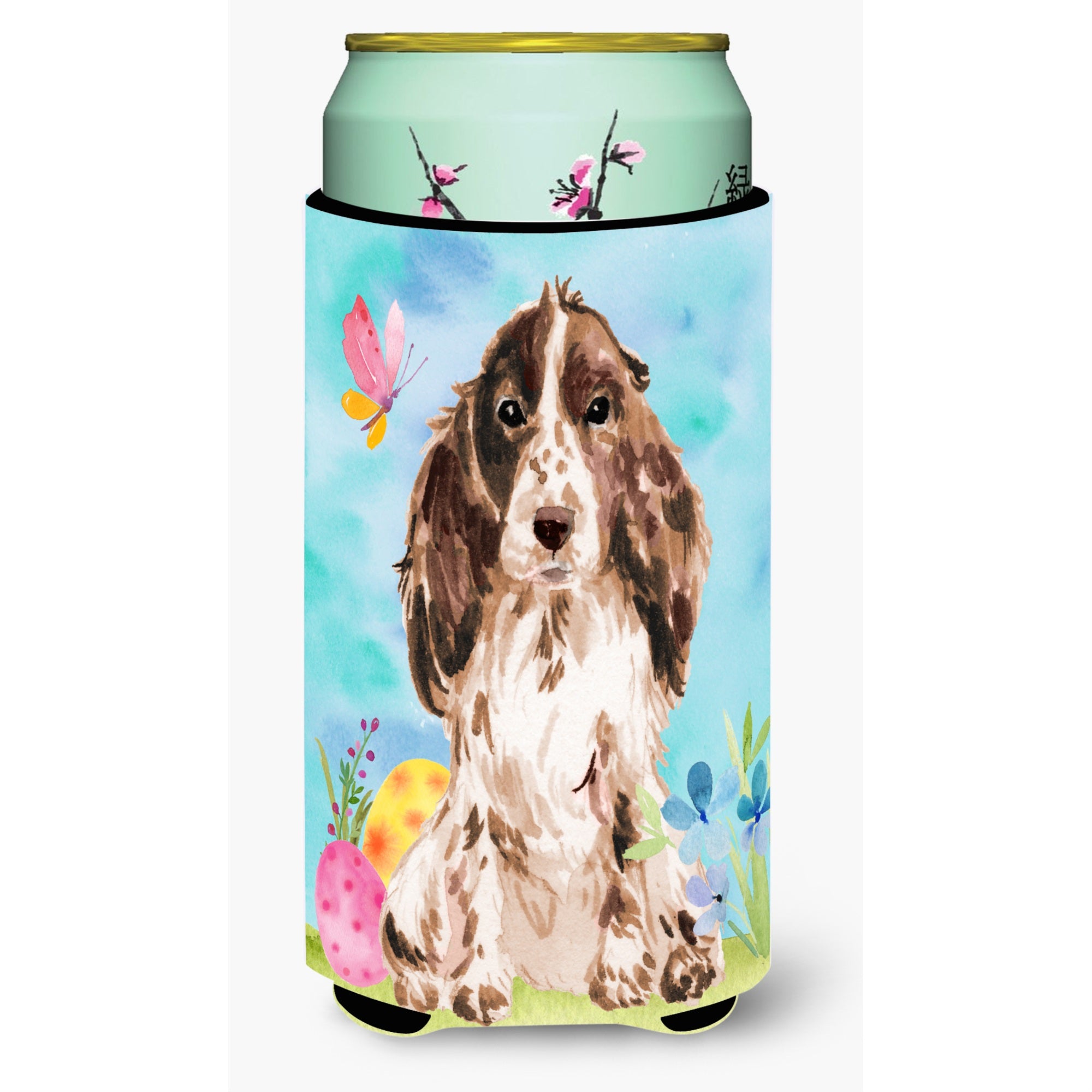 Caroline'S Treasures Brown Parti Easter Decorative Can Hugger, Tall, Multicolor
