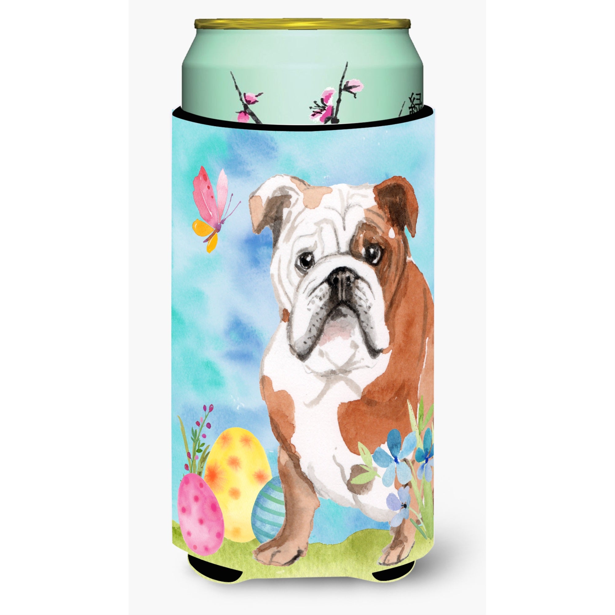 Caroline'S Treasures English Bulldog Easter Decorative Can Hugger, Tall, Multicolor