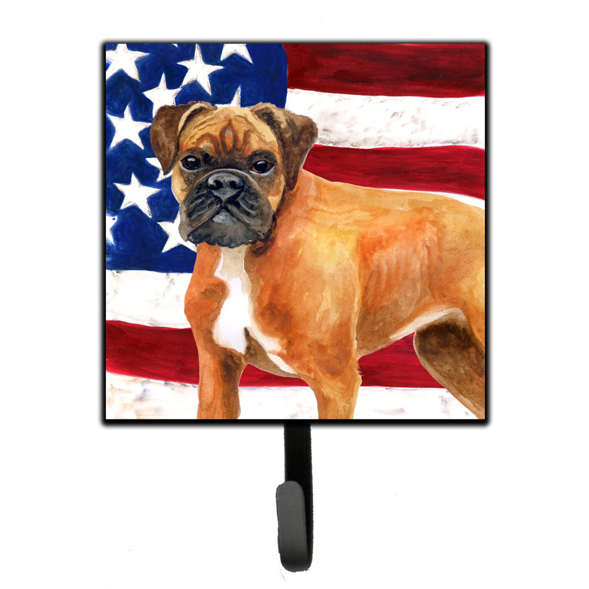 Caroline'S Treasures German Boxer Patriotic Wall Hook, Small, Multicolor