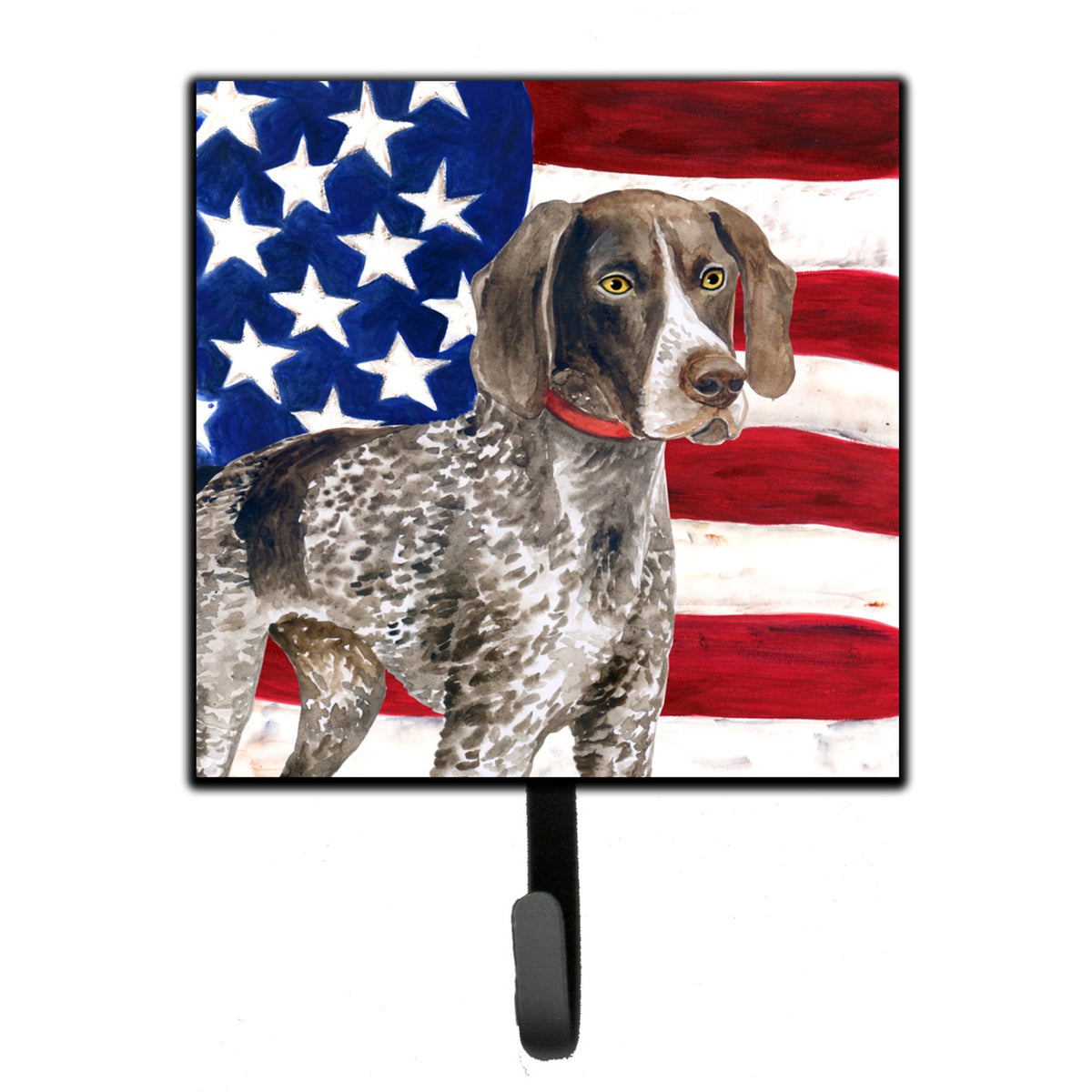 Caroline'S Treasures German Shorthaired Pointer Patriotic Wall Hook, Small, Multicolor
