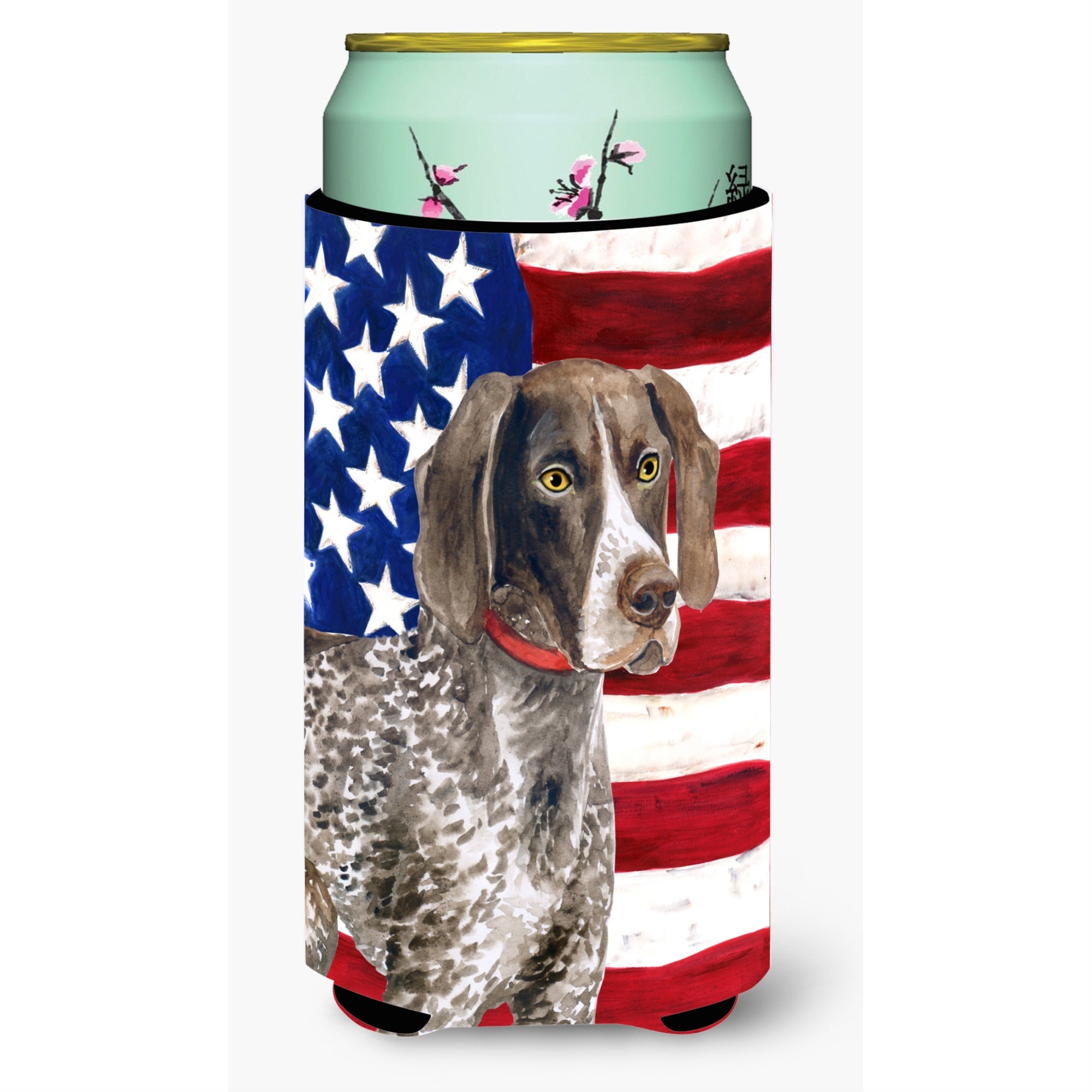 Caroline'S Treasures German Shorthaired Pointer Patriotic Decorative Can Hugger, Tall Boy, Multicolor