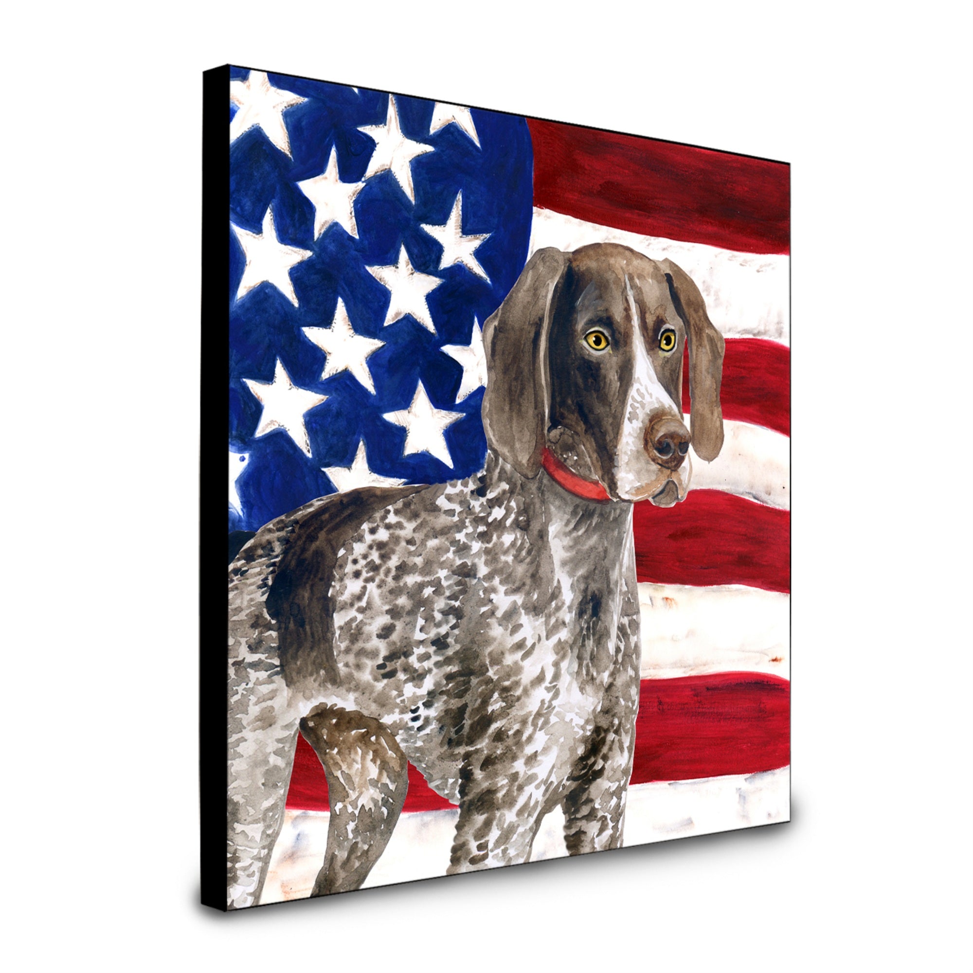 Caroline'S Treasures German Shorthaired Pointer Patriotic Artwork Panel Wall-Decor, Multicolor