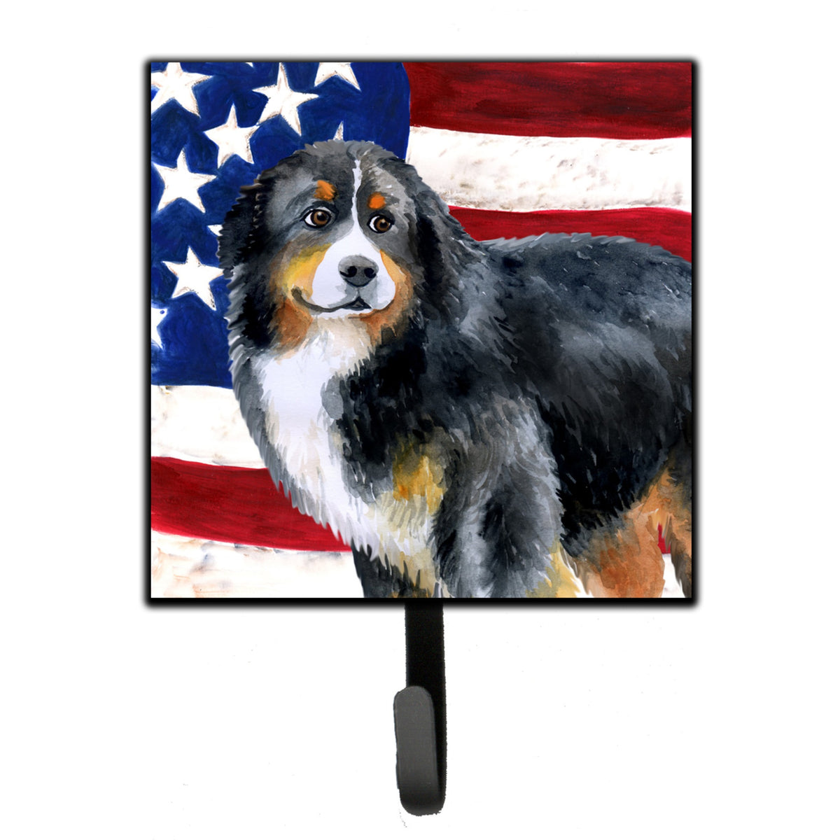 Caroline'S Treasures Bernese Mountain Dog Patriotic Wall Hook, Small, Multicolor