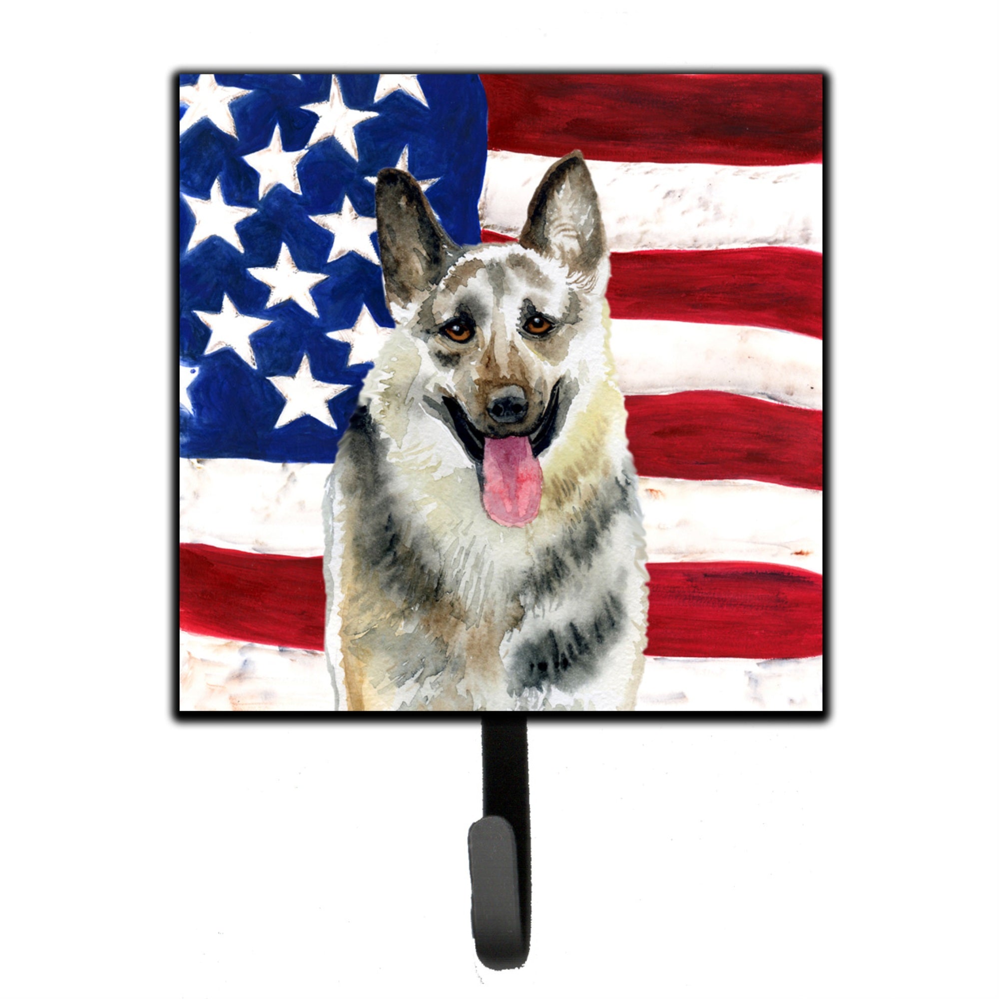Caroline'S Treasures East-European Shepherd Patriotic Wall Hook, Small, Multicolor