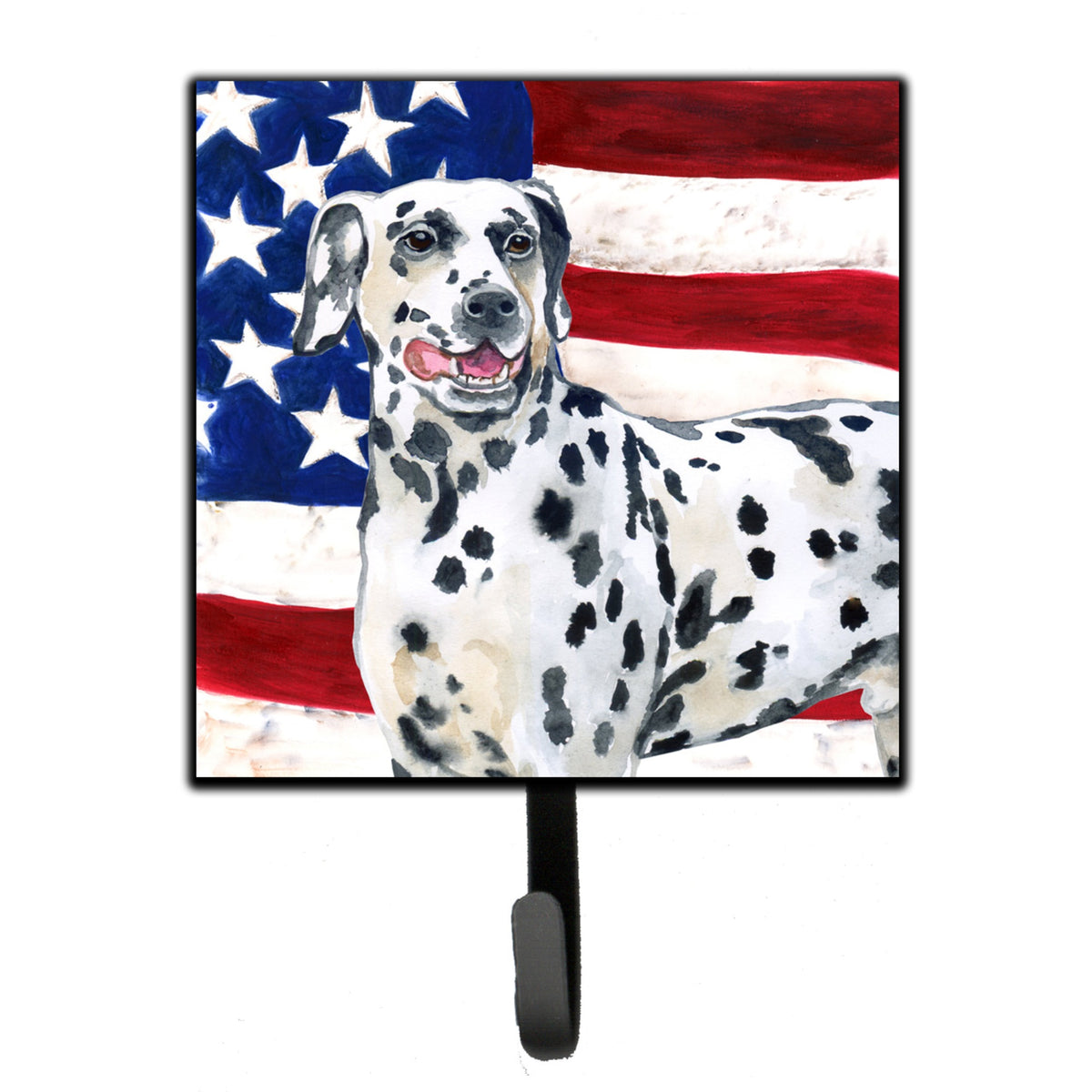 Caroline'S Treasures Dalmatian Patriotic Wall Hook, Small, Multicolor