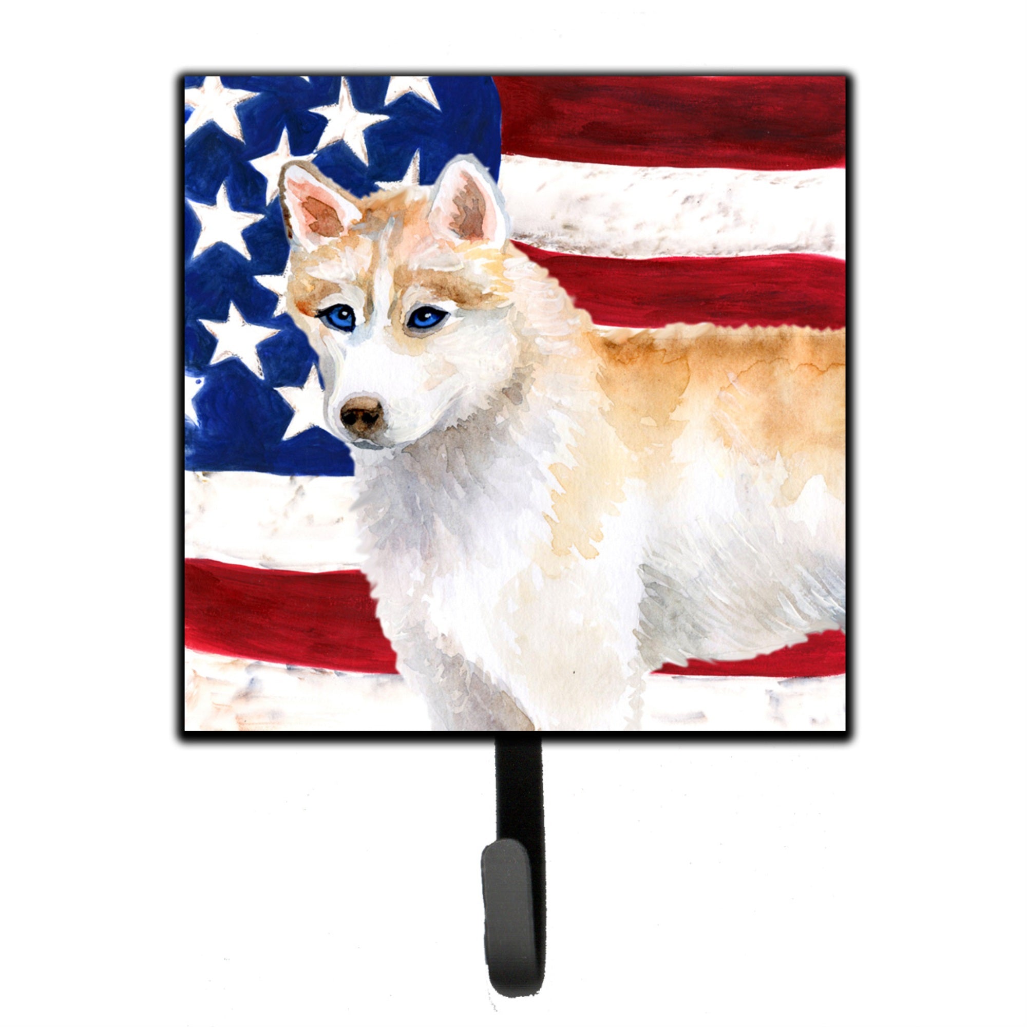 Caroline'S Treasures Siberian Husky Patriotic Wall Hook, Small, Multicolor
