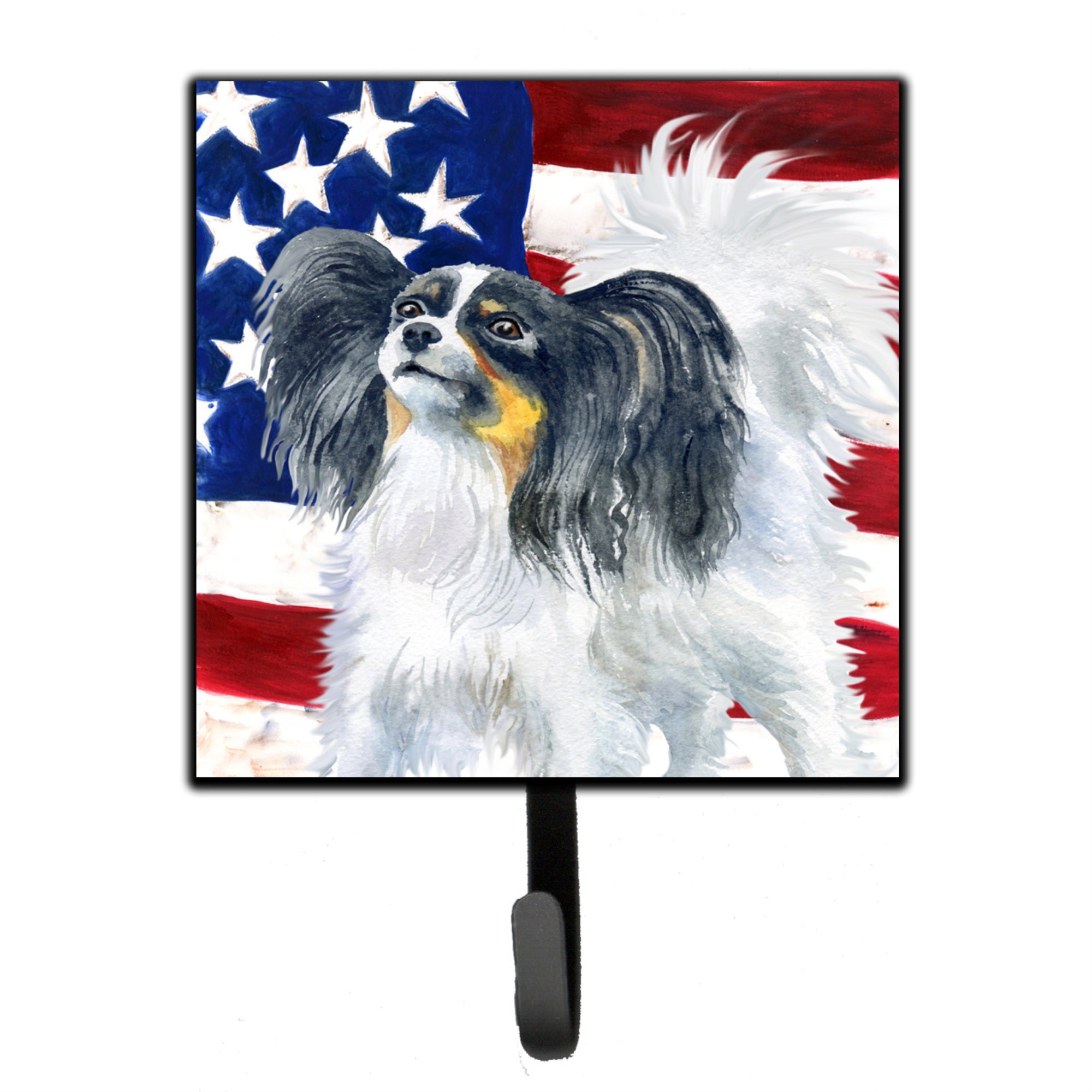 Caroline'S Treasures Papillon Patriotic Wall Hook, Small, Multicolor