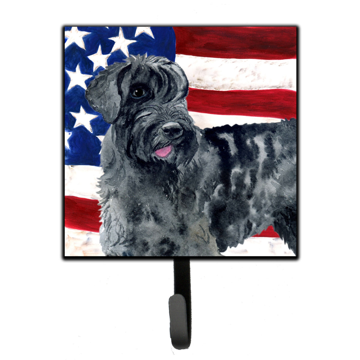 Caroline'S Treasures Giant Schnauzer Patriotic Wall Hook, Small, Multicolor