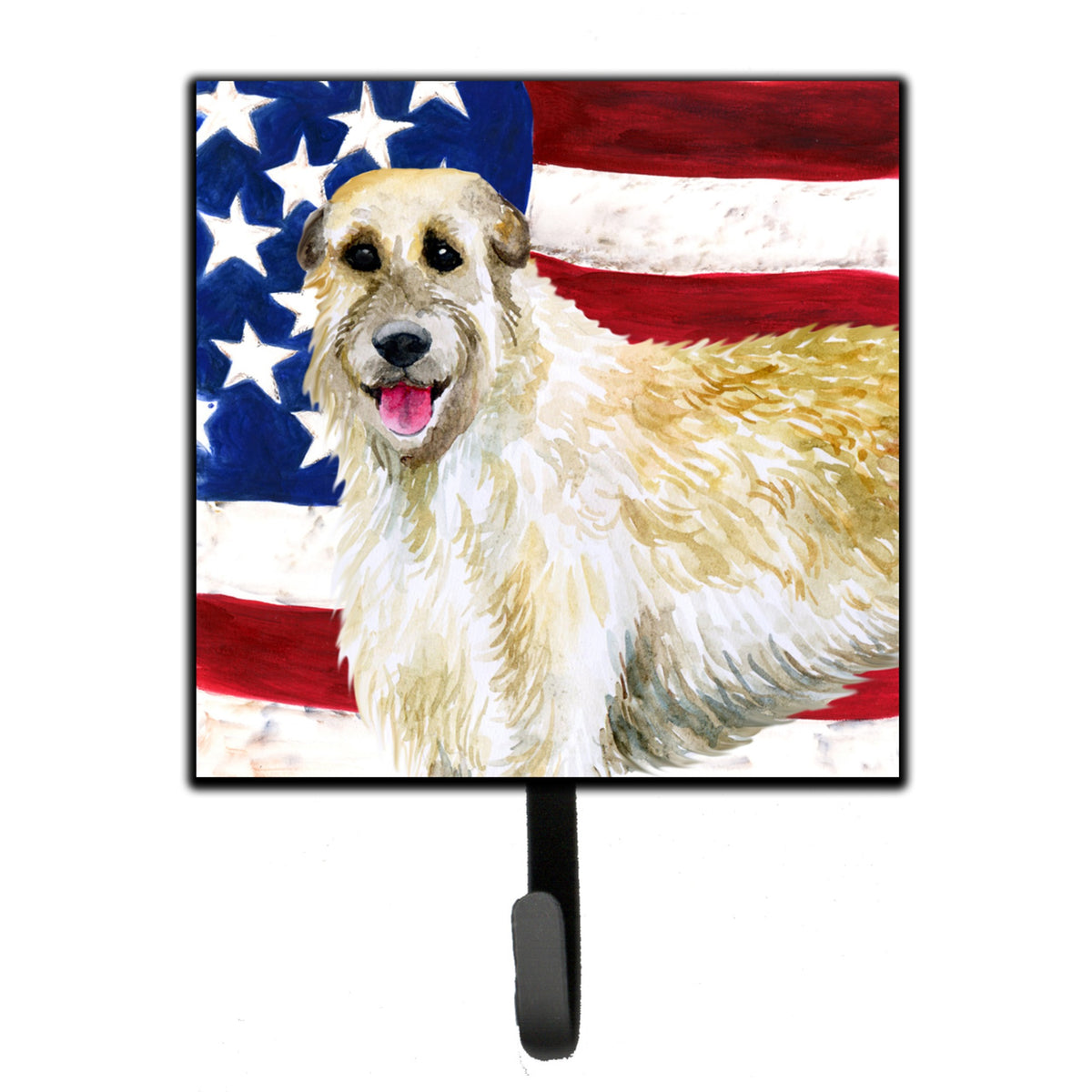 Caroline'S Treasures Irish Wolfhound Patriotic Wall Hook, Small, Multicolor