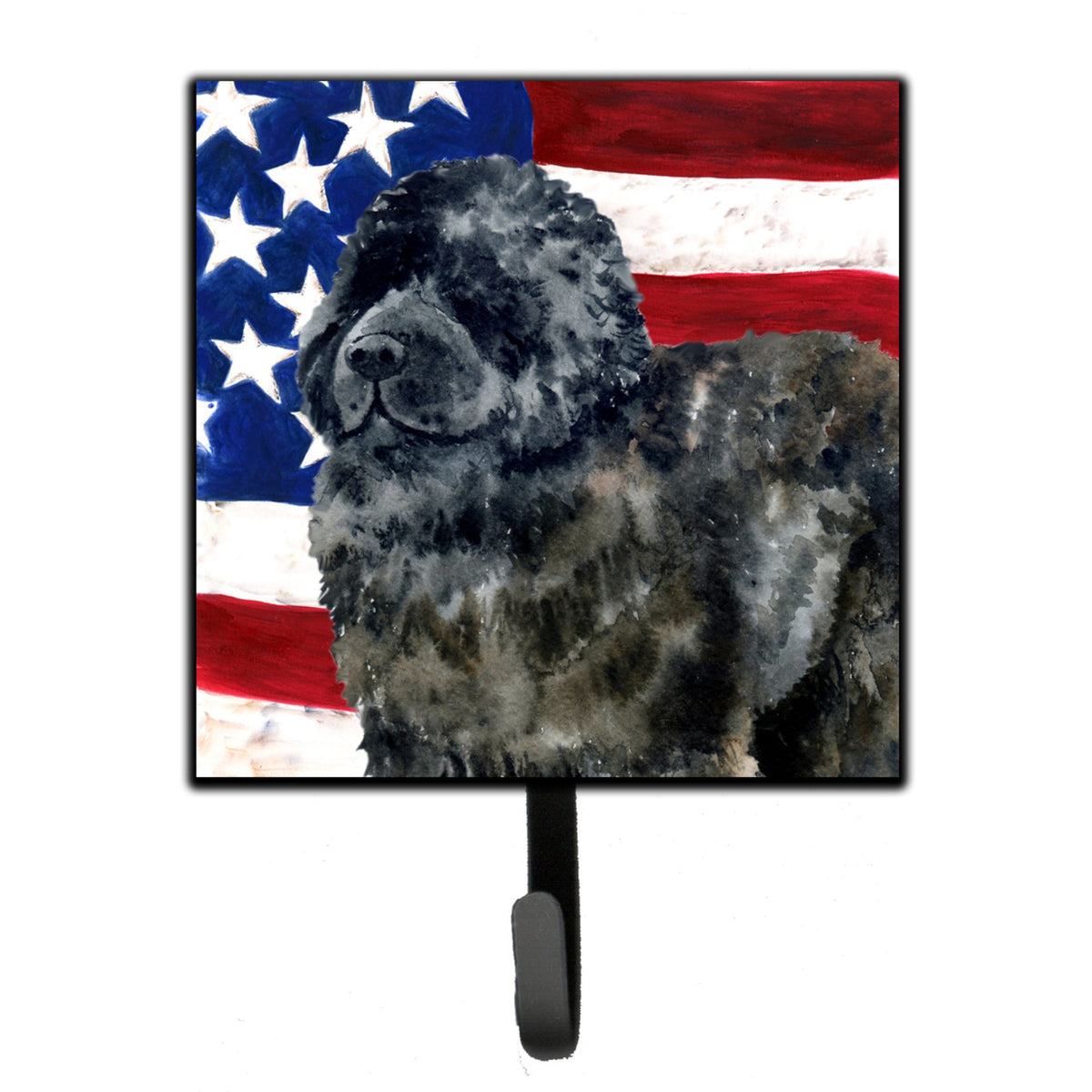 Caroline'S Treasures Newfoundland Patriotic Wall Hook, Small, Multicolor