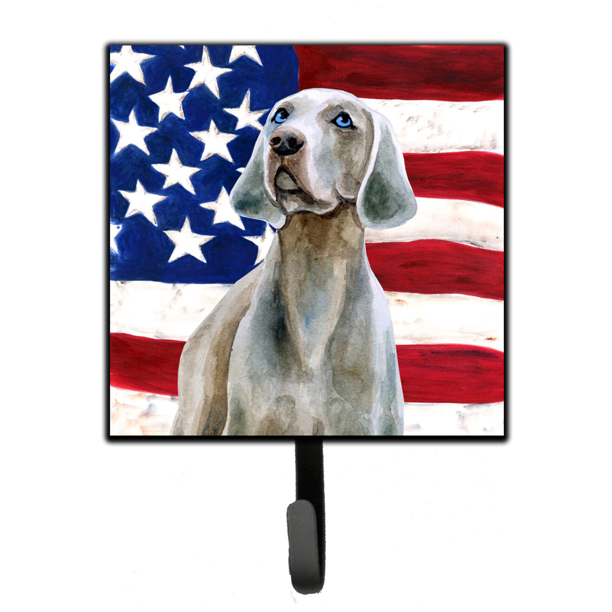 Caroline'S Treasures Weimaraner Patriotic Wall Hook, Small, Multicolor