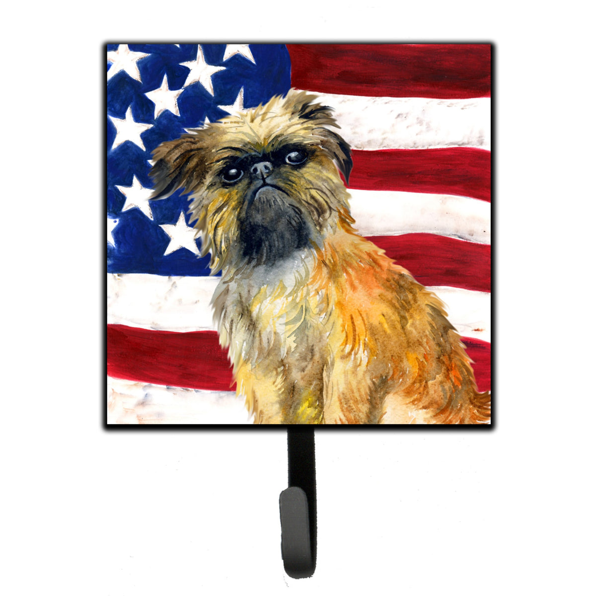 Caroline'S Treasures Brussels Griffon Patriotic Wall Hook, Small, Multicolor