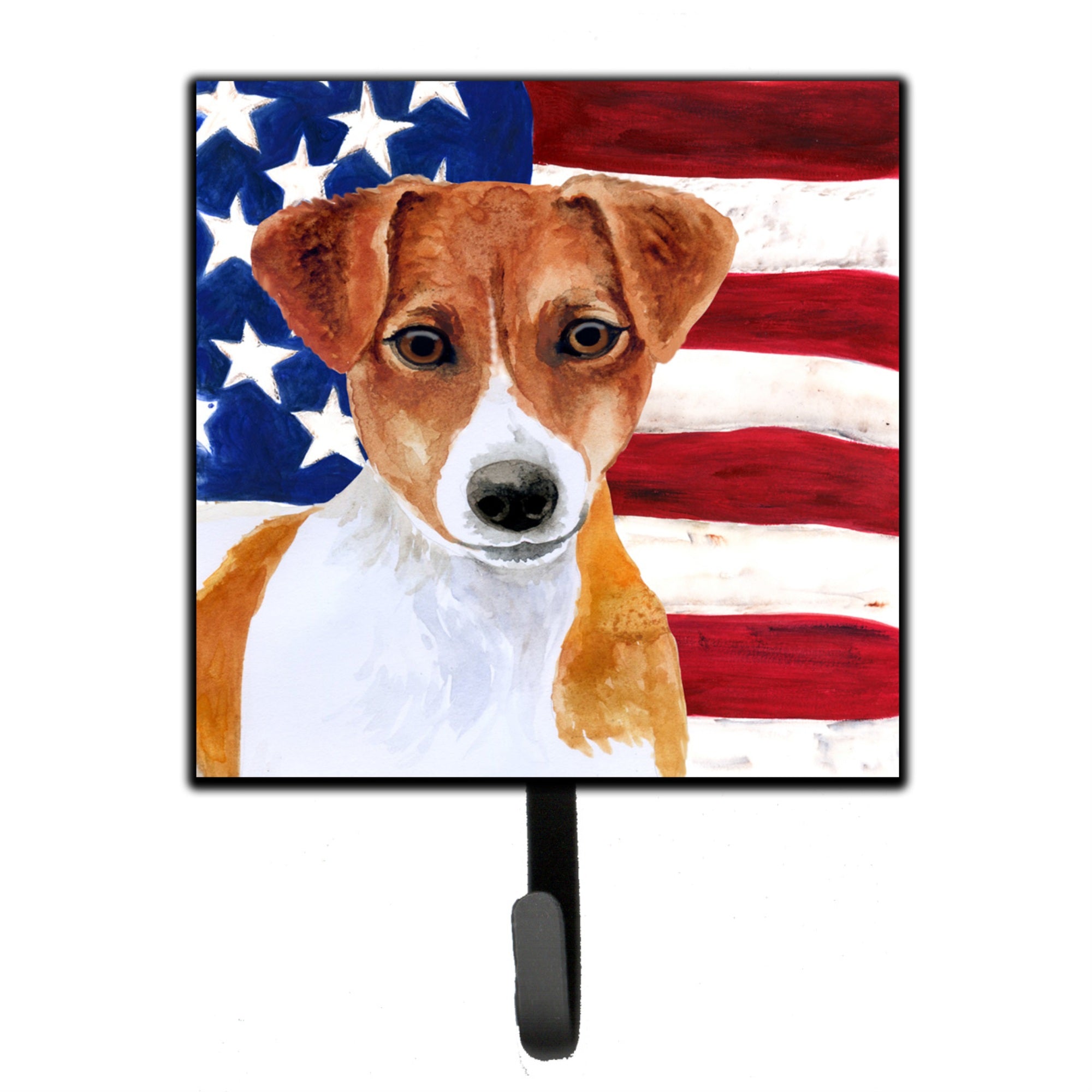 Caroline'S Treasures Jack Russell Terrier Patriotic Wall Hook, Small, Multicolor