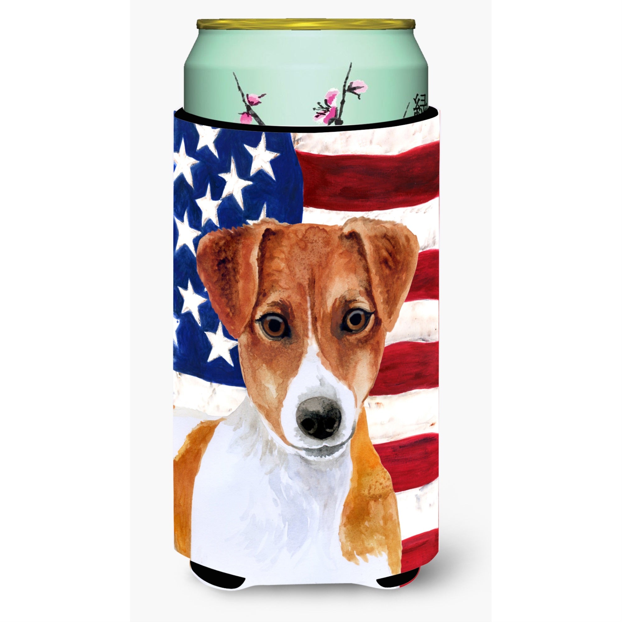 Caroline'S Treasures Jack Russell Terrier Patriotic Decorative Can Hugger, Tall Boy, Multicolor