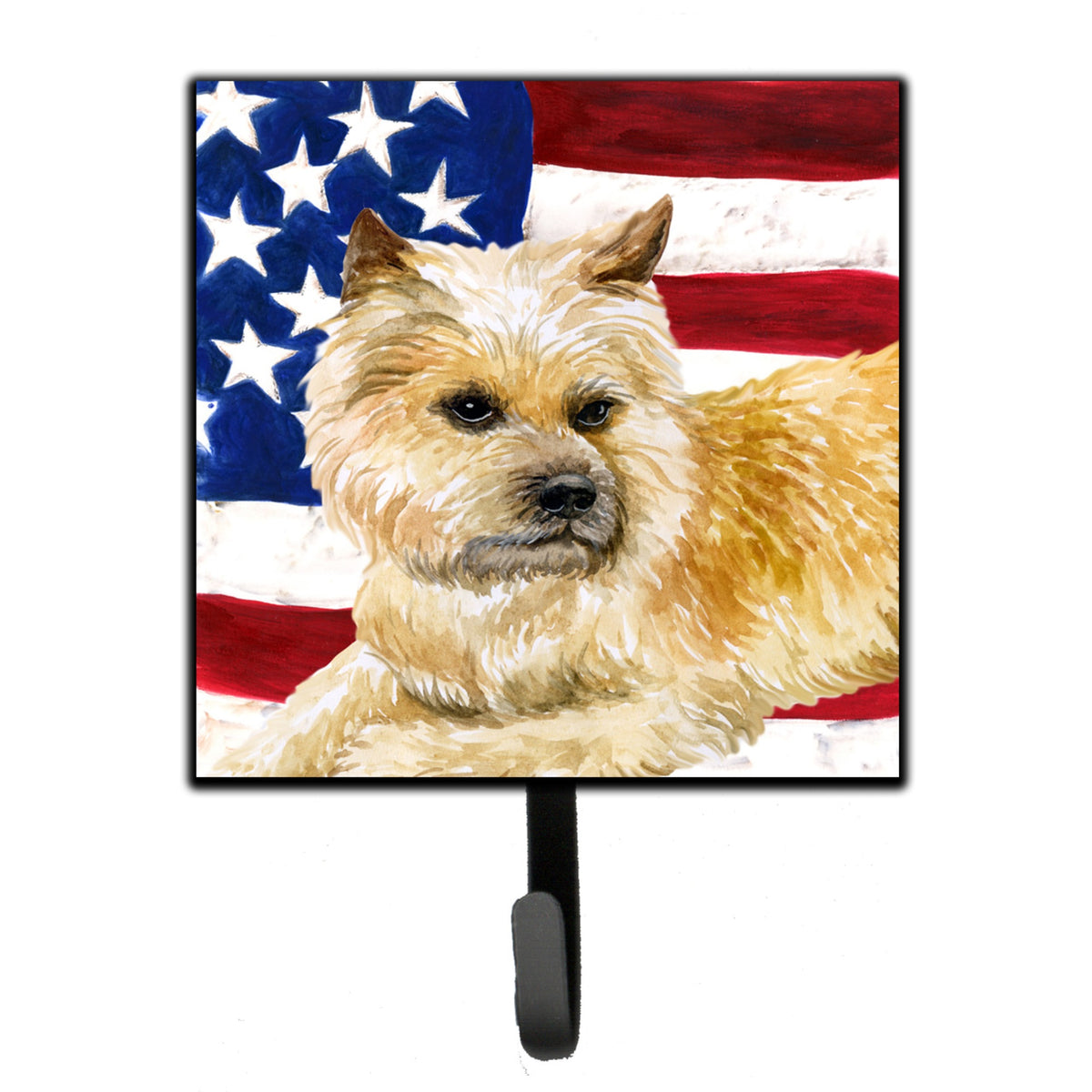 Caroline'S Treasures Cairn Terrier Patriotic Wall Hook, Small, Multicolor