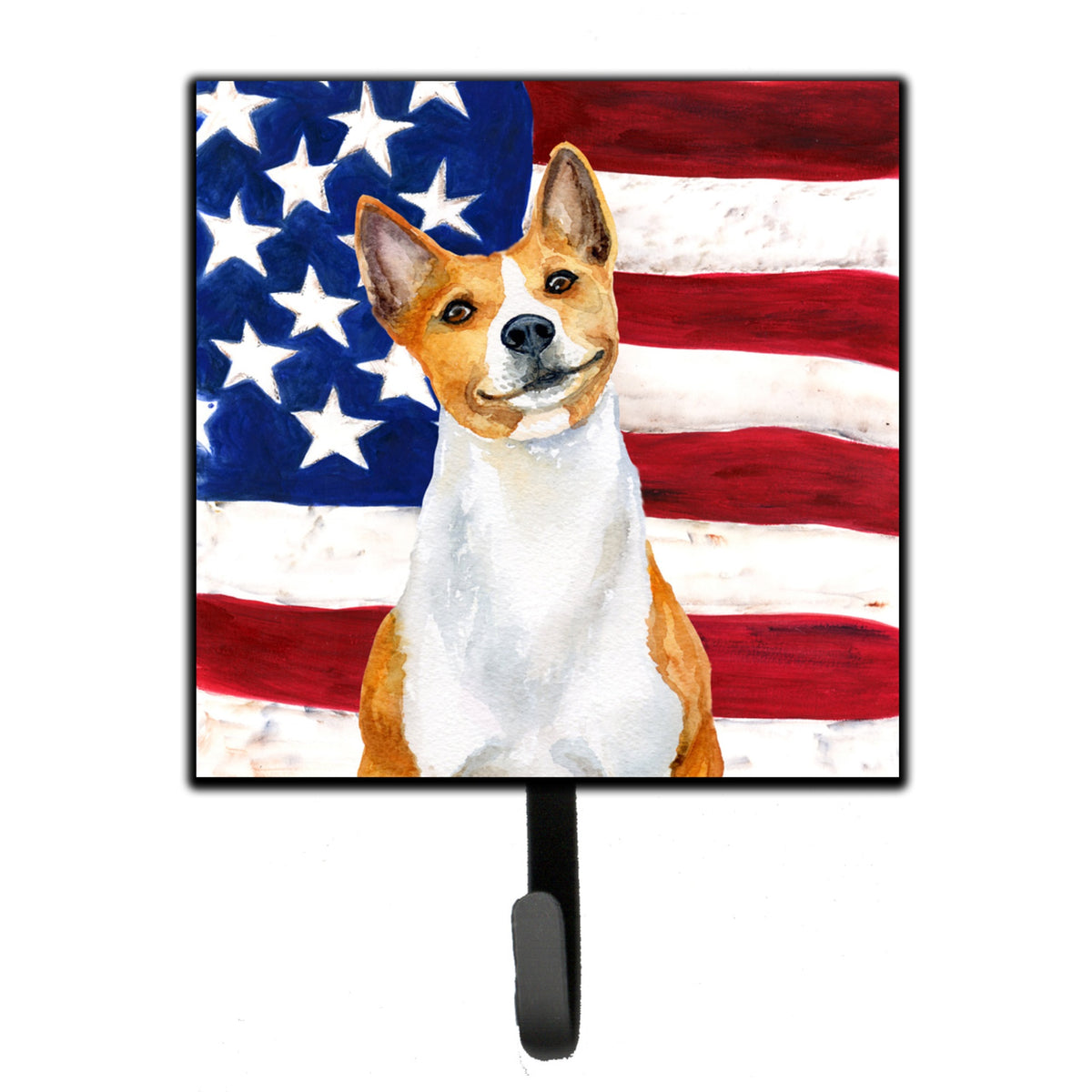 Caroline'S Treasures Basenji Patriotic Wall Hook, Small, Multicolor