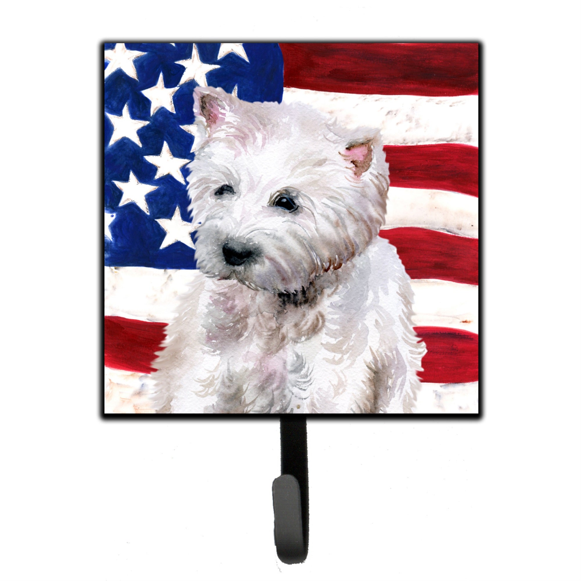 Caroline'S Treasures Westie Patriotic Wall Hook, Small, Multicolor