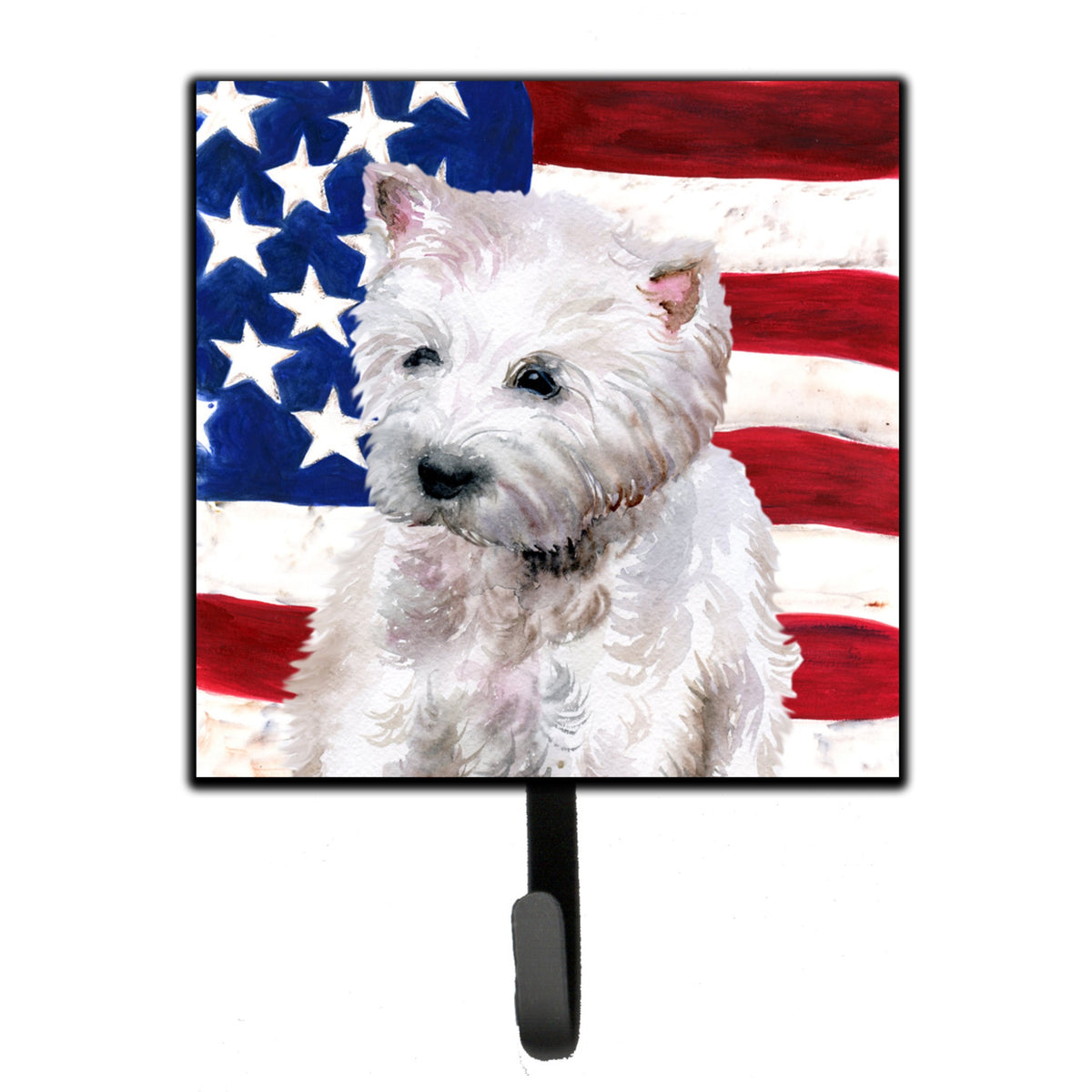 Caroline'S Treasures Westie Patriotic Wall Hook, Small, Multicolor