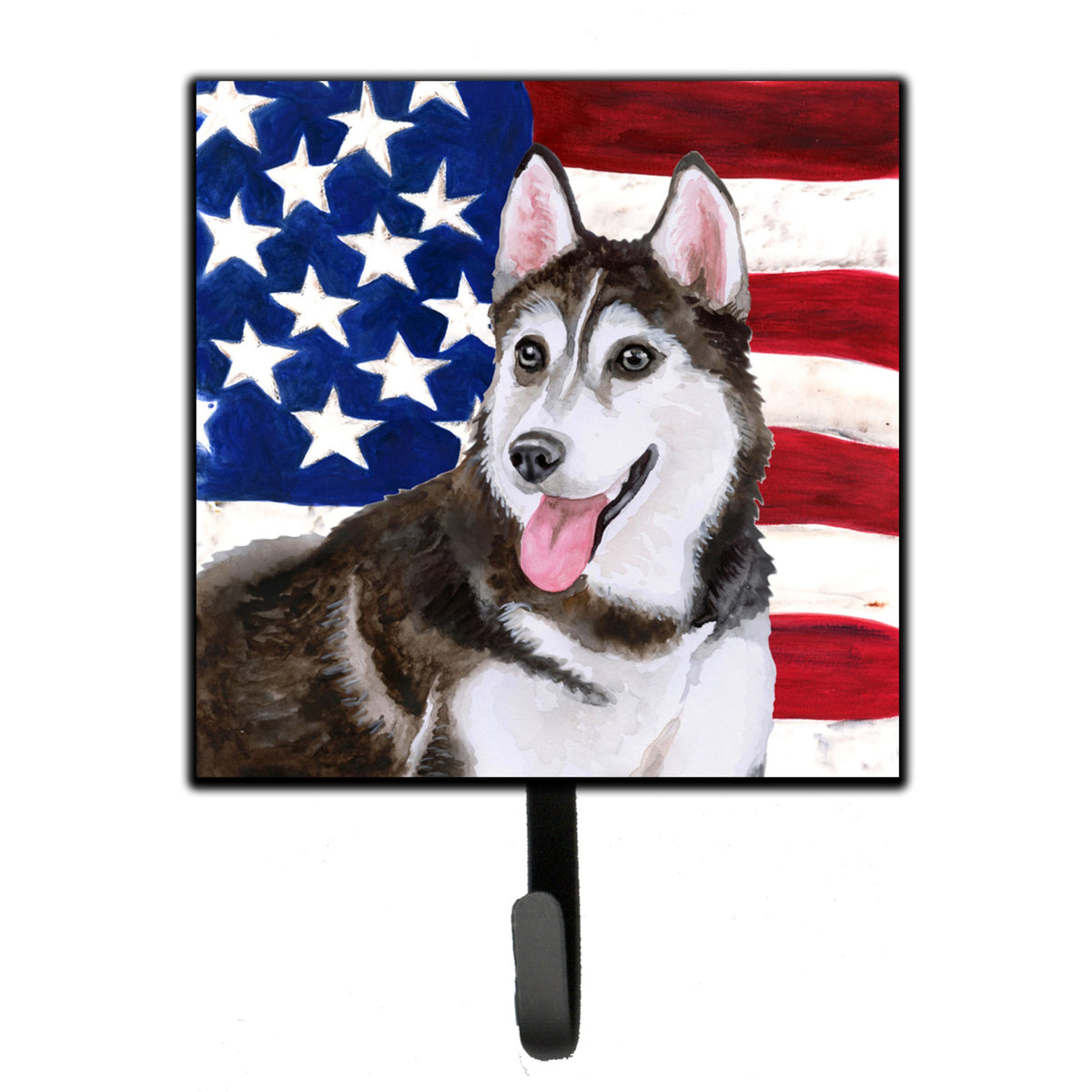 Caroline'S Treasures Siberian Husky #2 Patriotic Wall Hook, Small, Multicolor