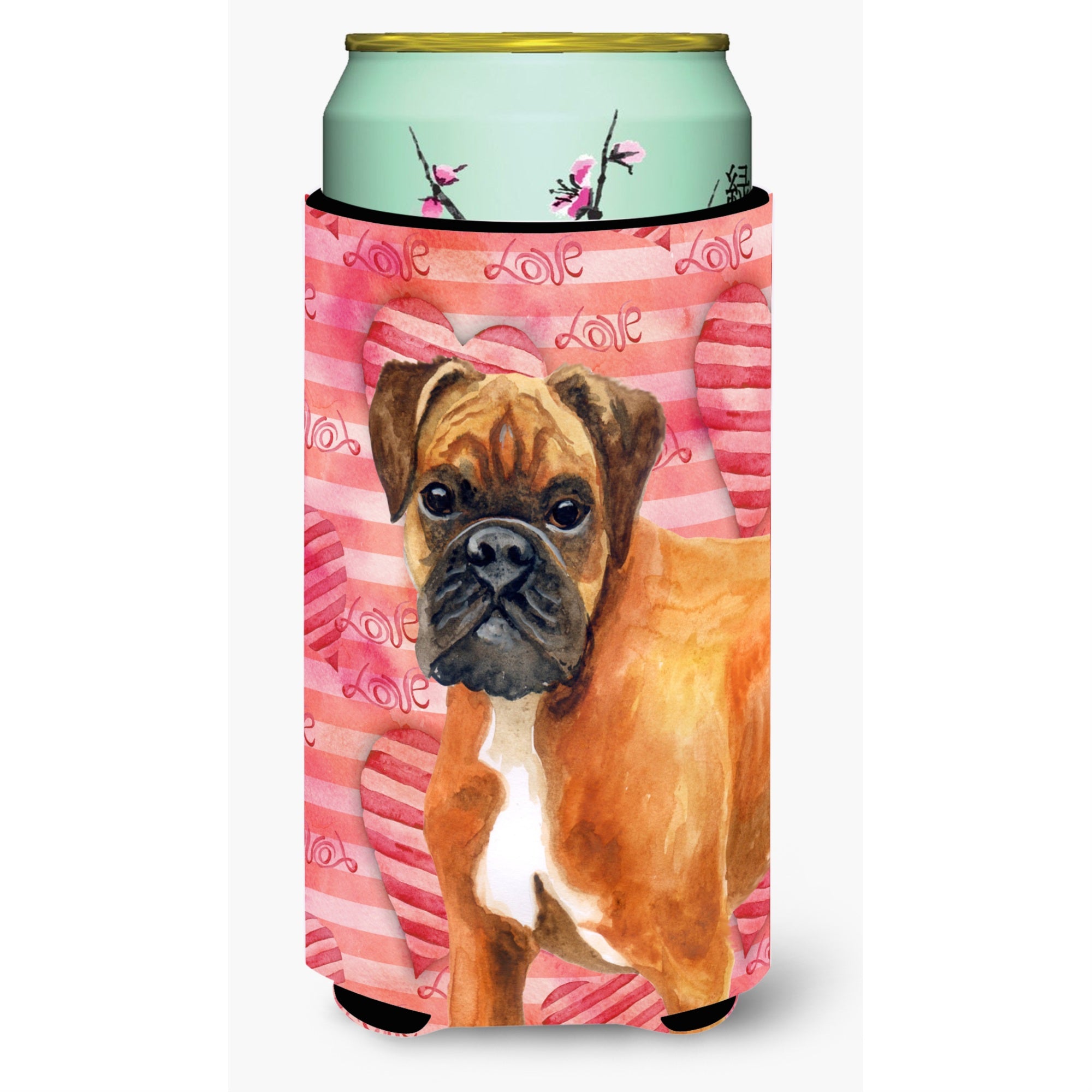 Caroline'S Treasures German Boxer Love Decorative Can Hugger, Tall Boy, Multicolor