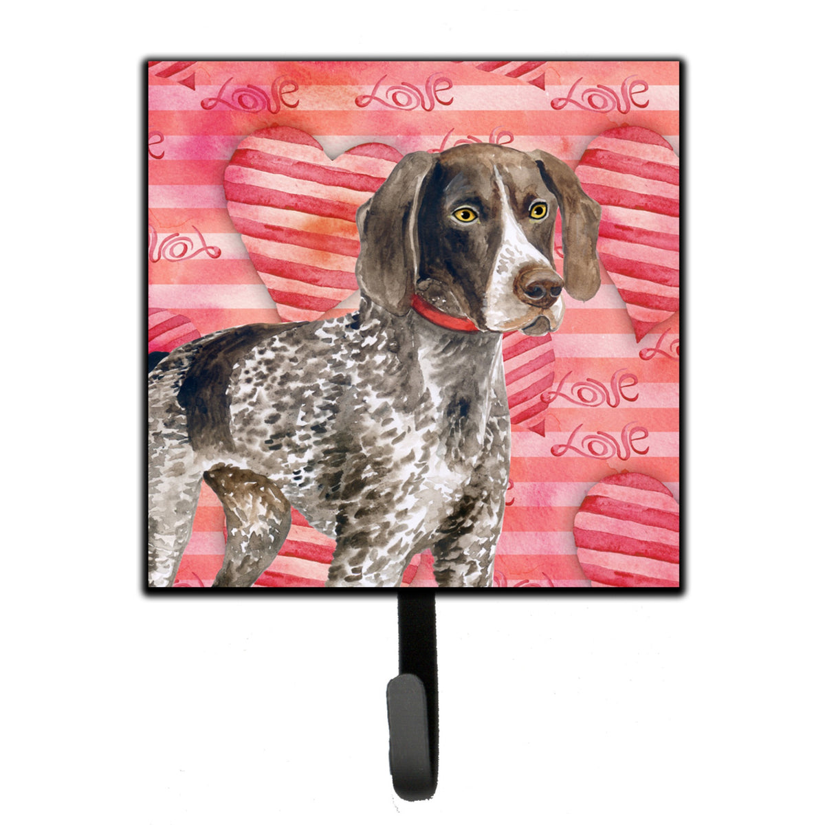 Caroline'S Treasures German Shorthaired Pointer Love Wall Hook, Small, Multicolor