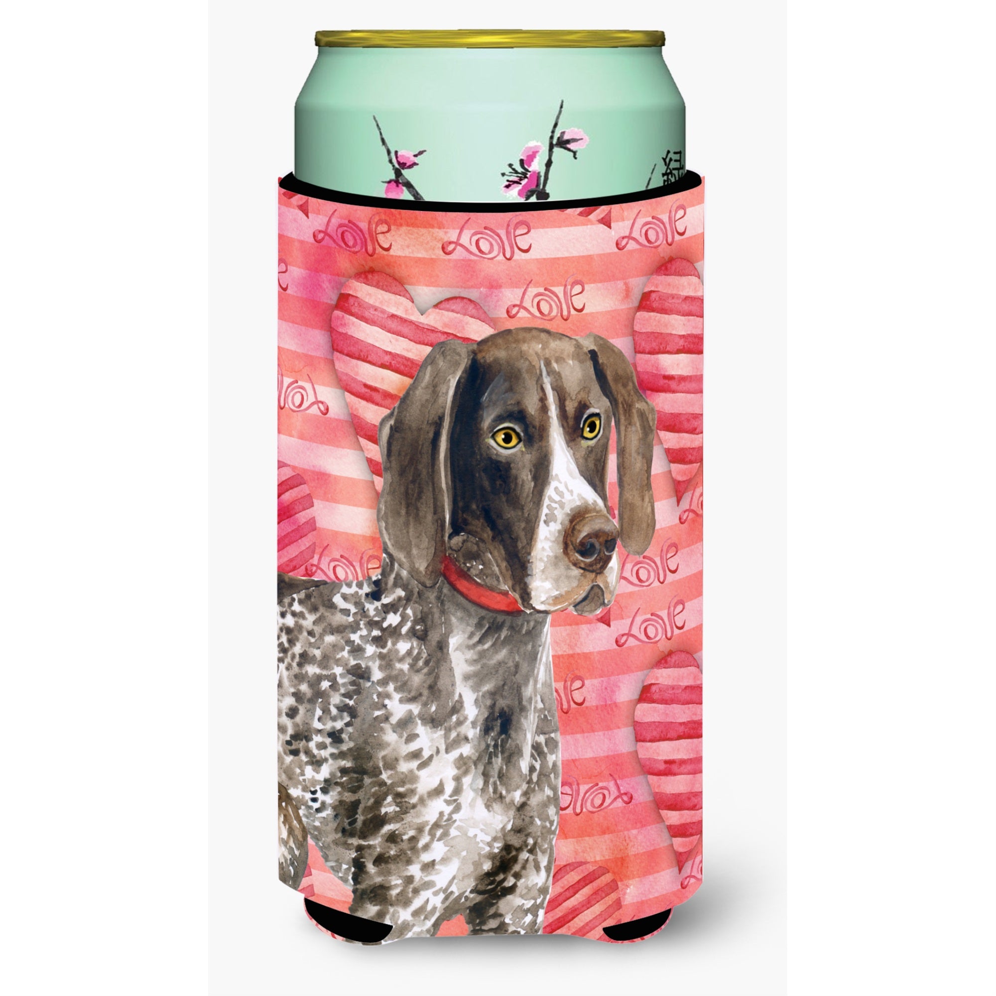 Caroline'S Treasures German Shorthaired Pointer Love Decorative Can Hugger, Tall Boy, Multicolor