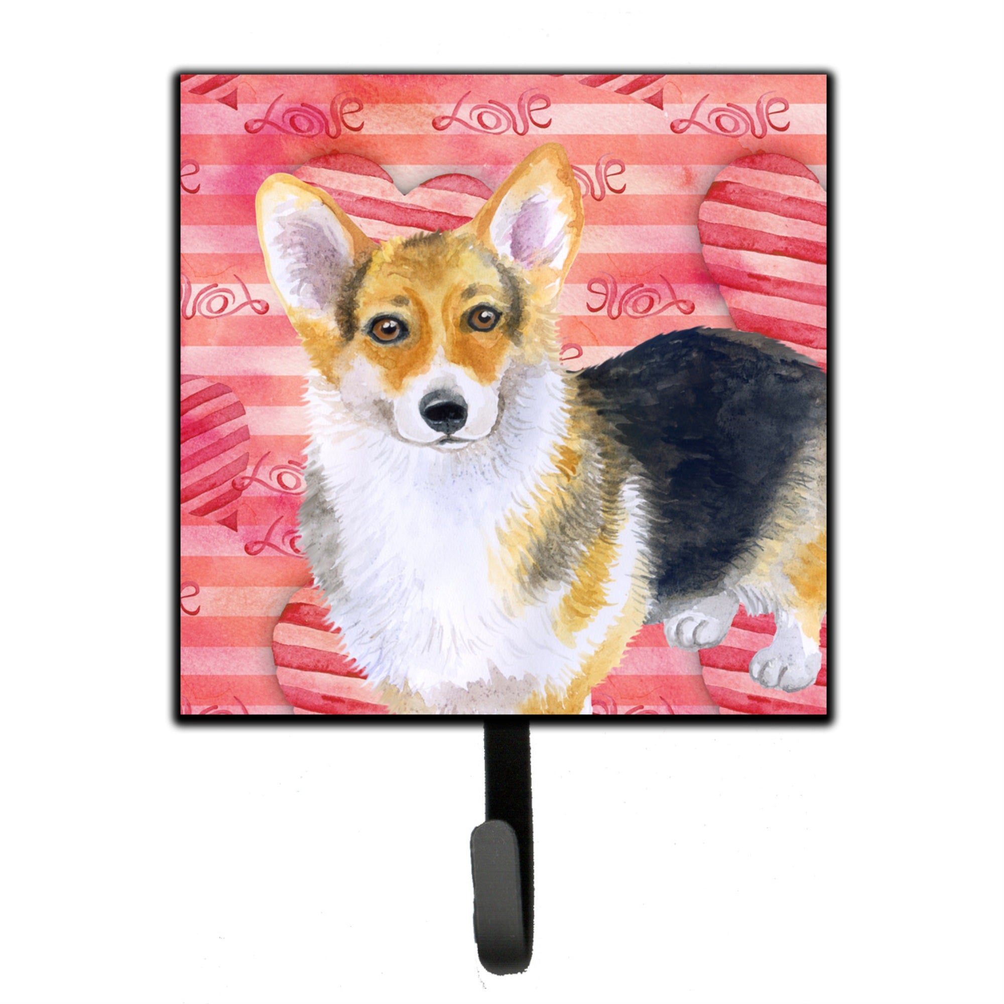 Caroline'S Treasures Pembroke Corgi Love Wall Hook, Small, Multicolor