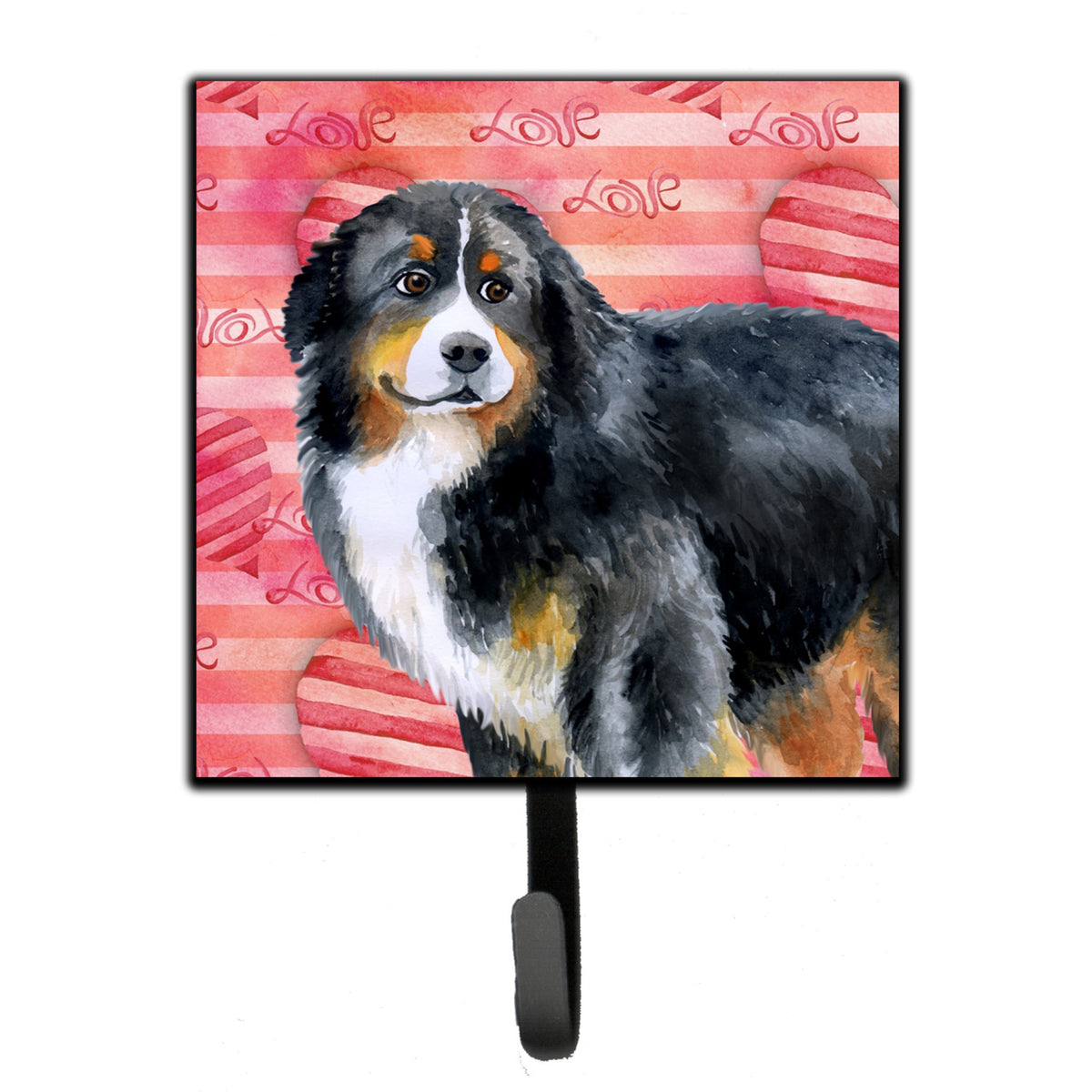 Caroline'S Treasures Bernese Mountain Dog Love Wall Hook, Small, Multicolor