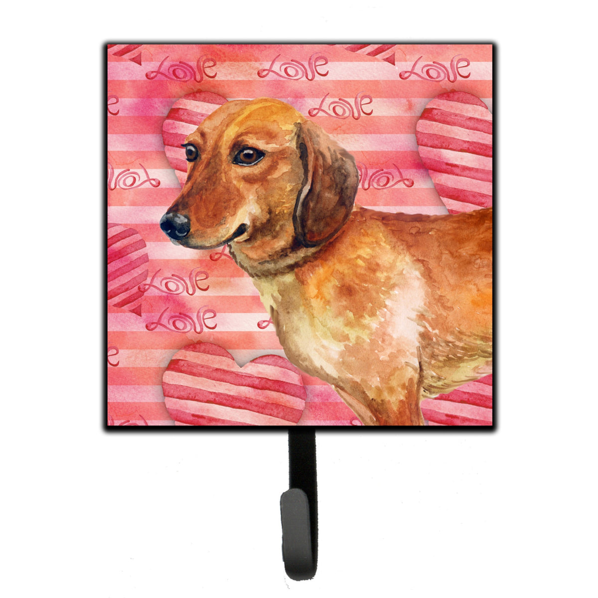 Caroline'S Treasures Dachshund Love Wall Hook, Small, Multicolor