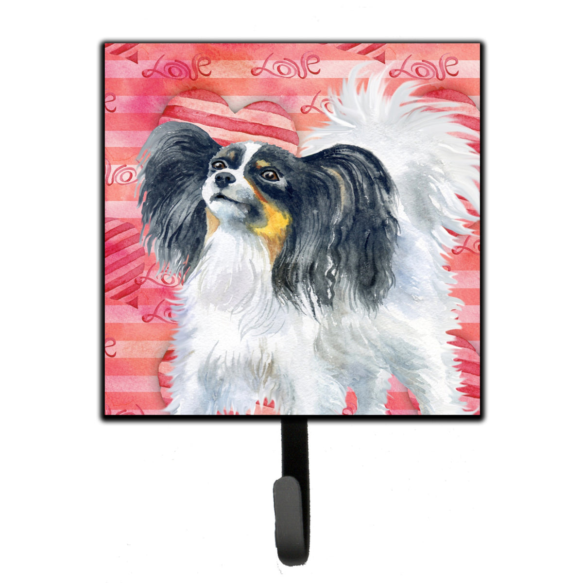 Caroline'S Treasures Papillon Love Wall Hook, Small, Multicolor