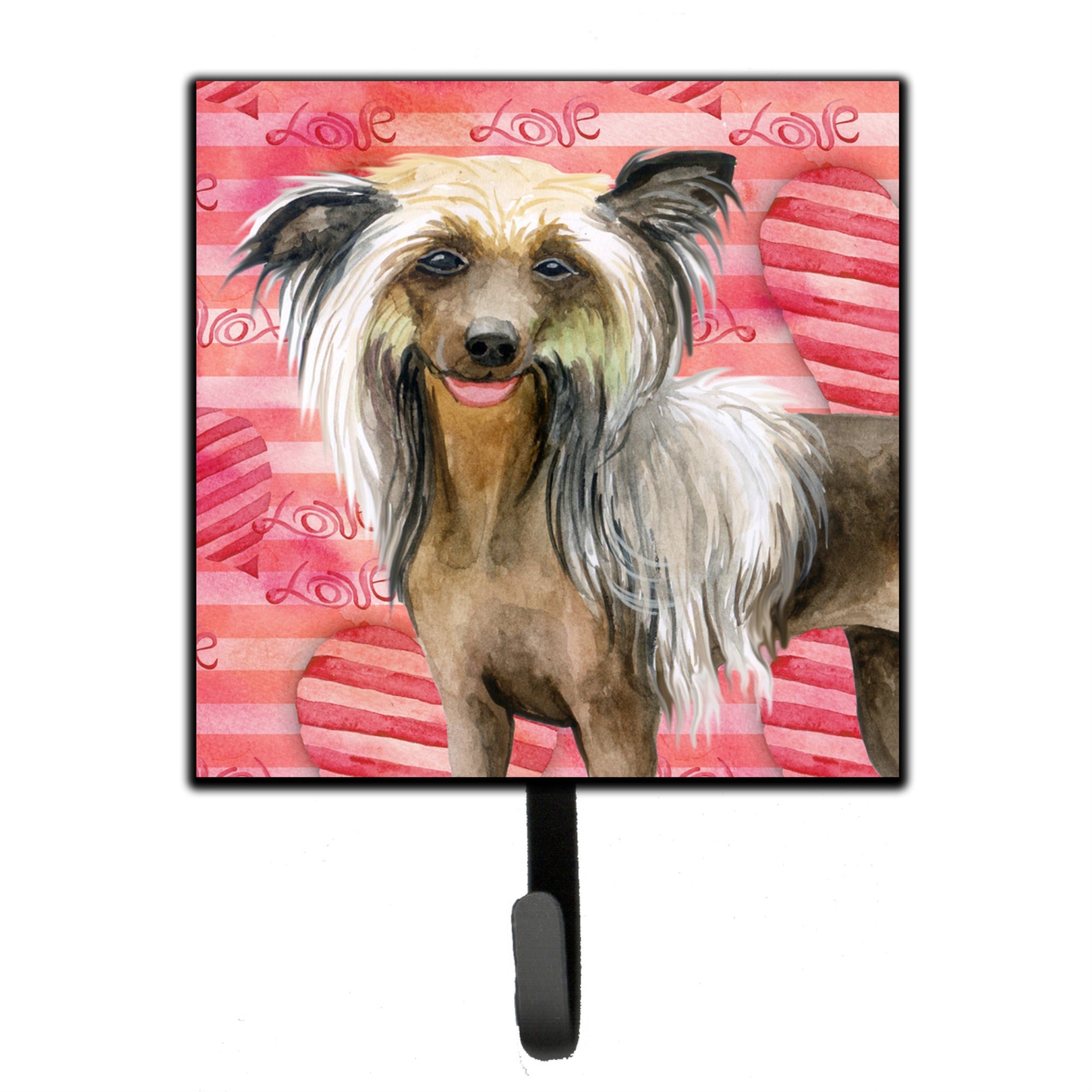 Caroline'S Treasures Chinese Crested Love Wall Hook, Small, Multicolor