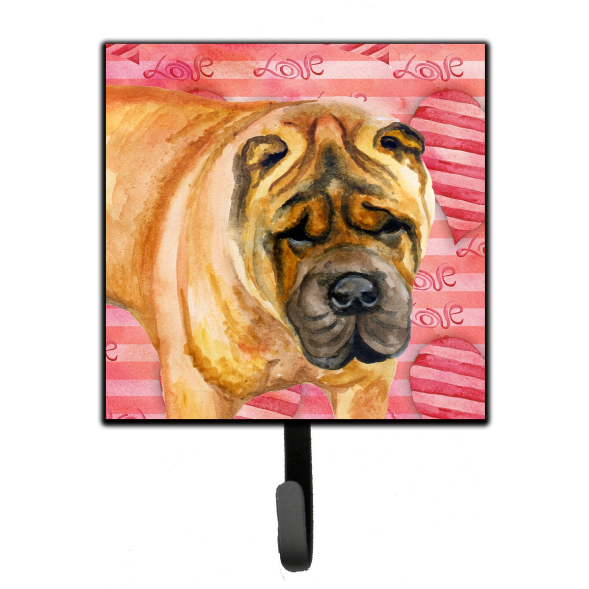 Caroline'S Treasures Shar Pei Love Wall Hook, Small, Multicolor