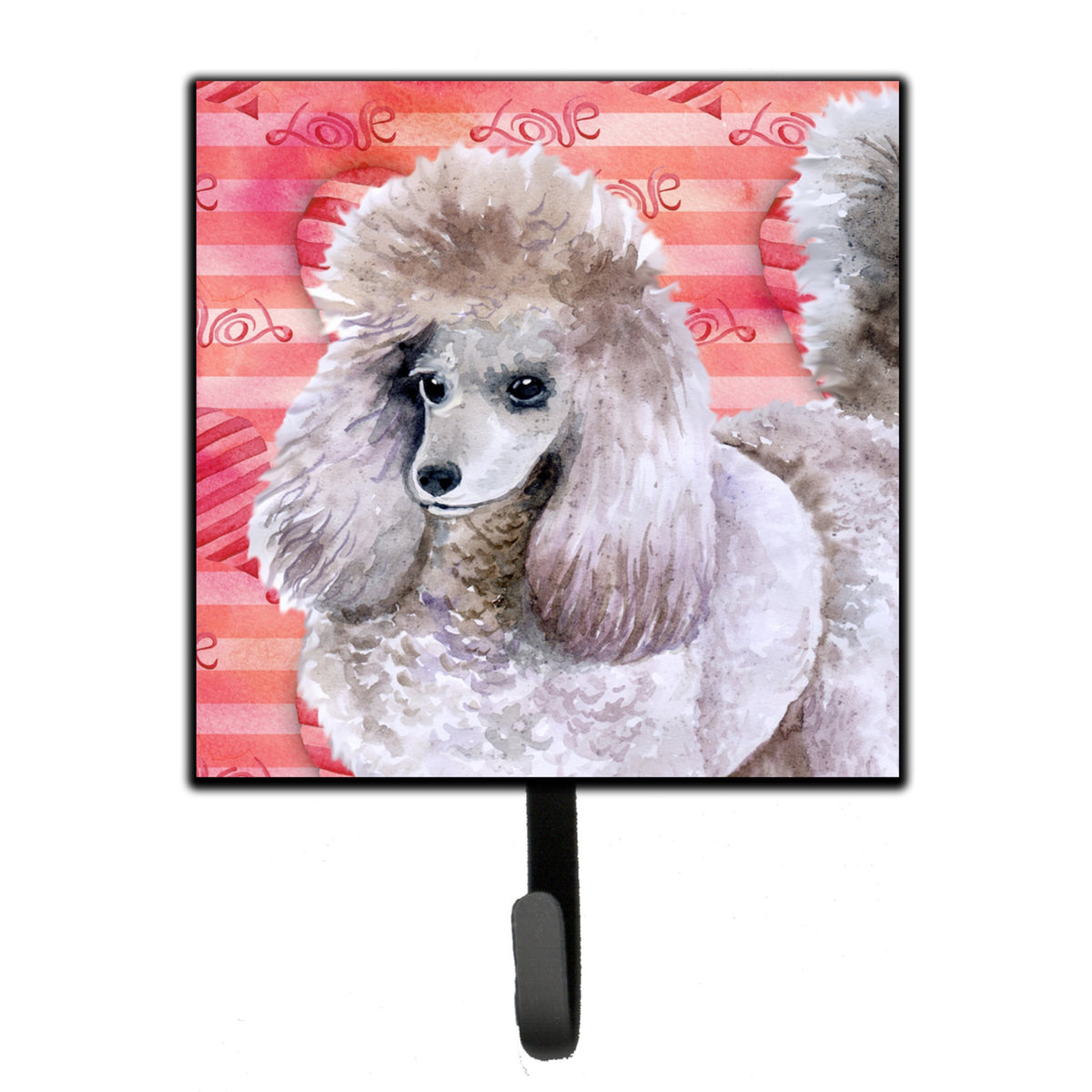 Caroline'S Treasures Poodle Love Wall Hook, Small, Multicolor