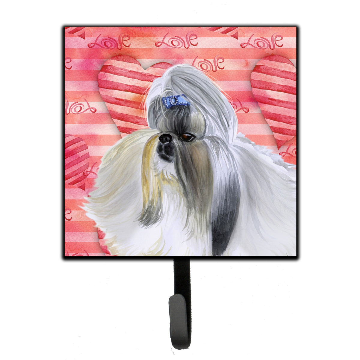 Caroline'S Treasures Shih Tzu Love Wall Hook, Small, Multicolor