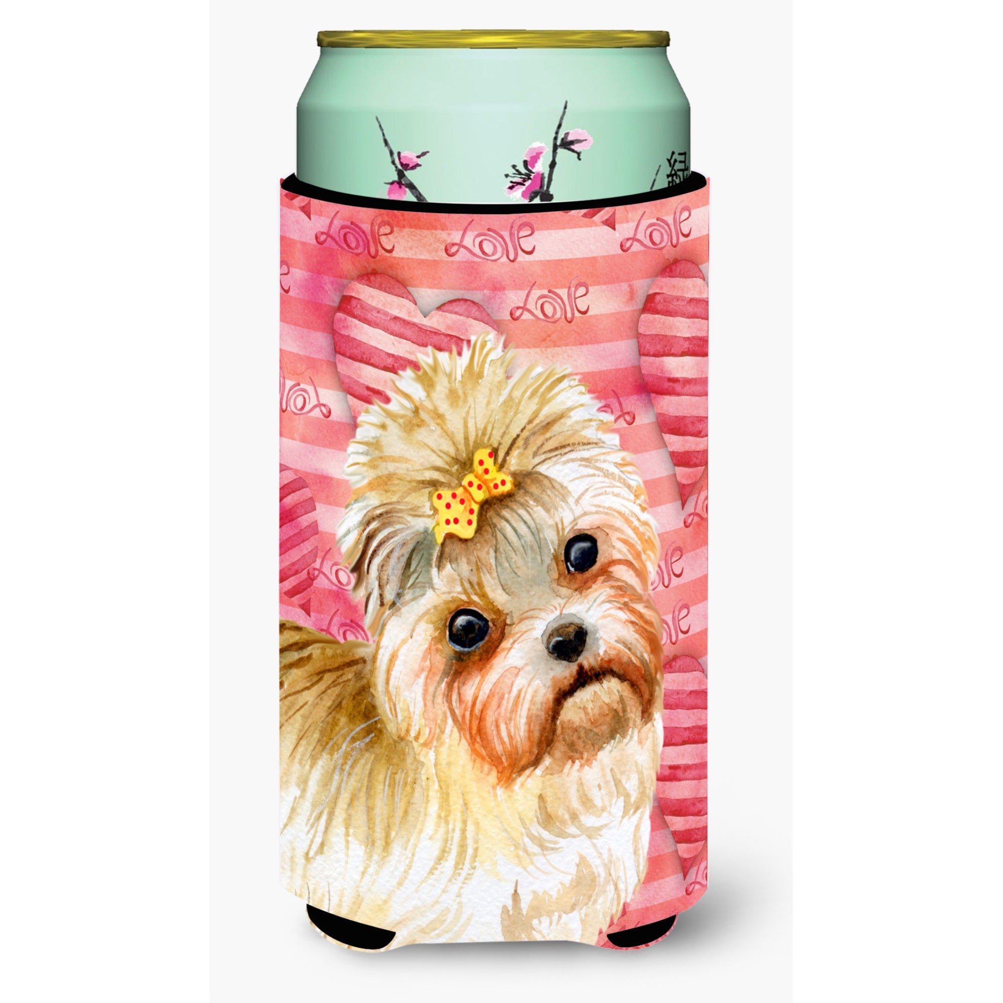 Caroline'S Treasures Morkie Love Decorative Can Hugger, Tall Boy, Multicolor